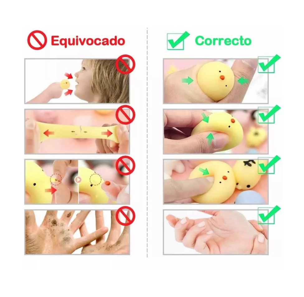 Foto 5 pulgar | Juguete Escuichi Squishy Barato Kawaii Antiestres Mochi 64 Pzs Belug Colores