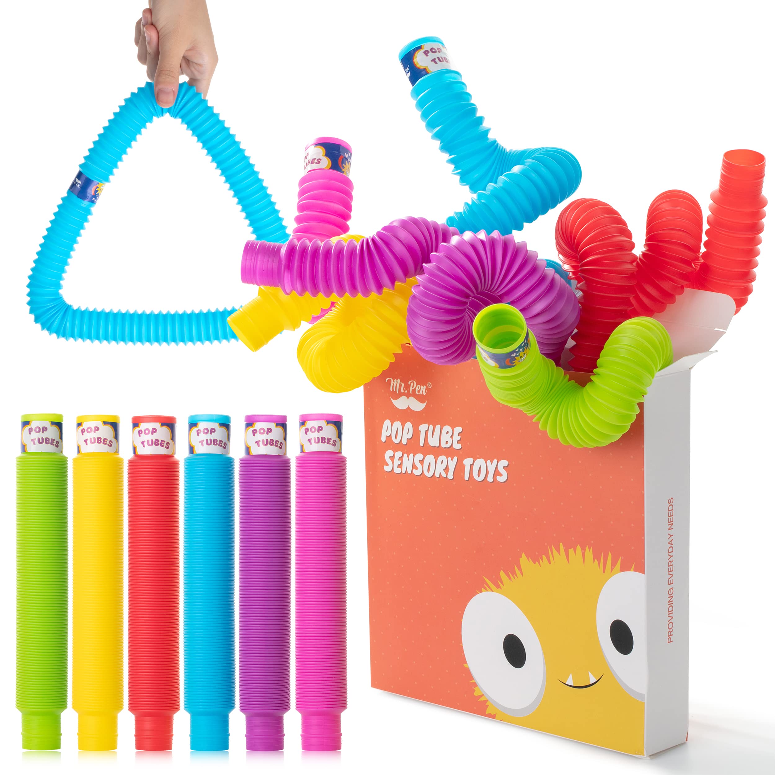 Foto 2 pulgar | Sensory Toy Mr. Pen Pop Tubes, Paquete De 6, Para Bebés Y Niños - Venta Internacional.