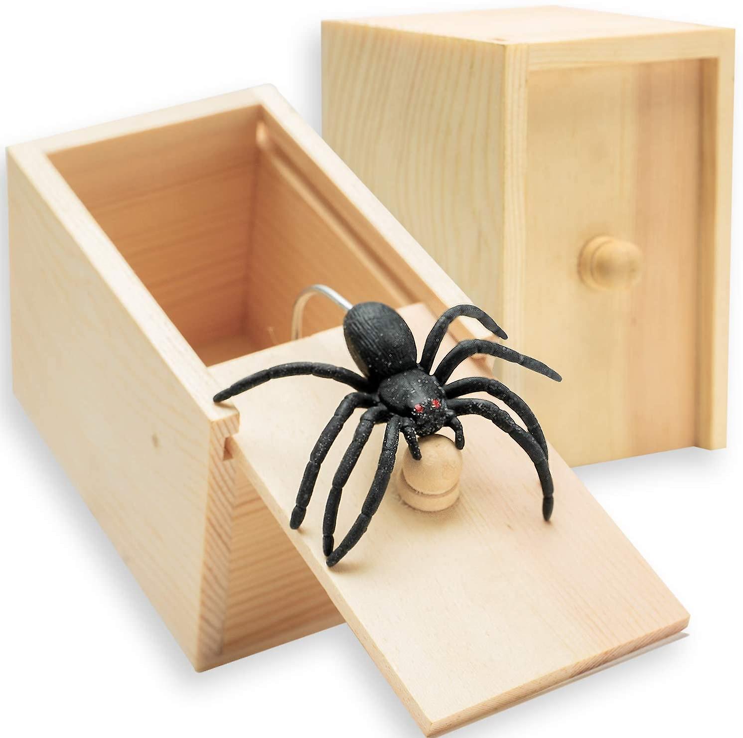 Foto 2 pulgar | Venta Internacional - Prank Spider Surprise Box Tricky Toy, Madera, Acero Y Goma