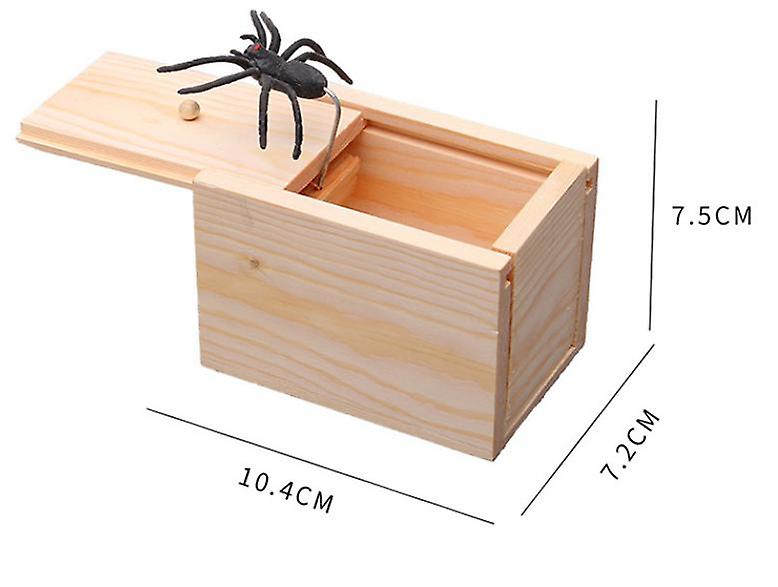 Foto 3 pulgar | Venta Internacional - Prank Toy Tricky Spider En Madera De Pino, Pequeña Caja Para Insectos