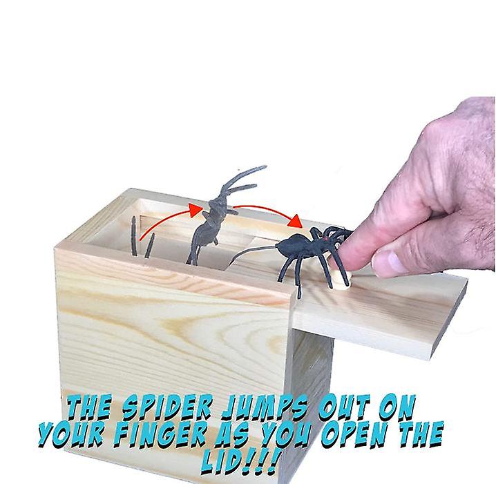 Foto 4 pulgar | Venta Internacional - Prank Toy Tricky Spider En Madera De Pino, Pequeña Caja Para Insectos