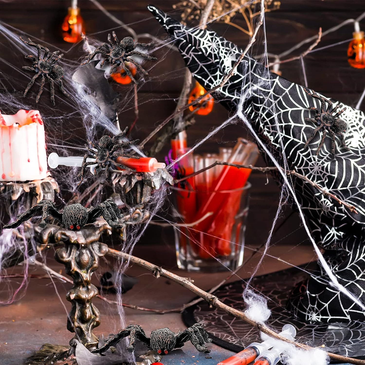 Foto 8 | Venta Internacional - Decoración Realista con Forma de Araña Jieyou 4 Unidades