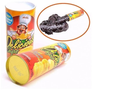Foto 4 | Juguete De Broma Para Fiesta Del Día De Abril, Serpiente Con Patatas Fritas - Venta Internacional.