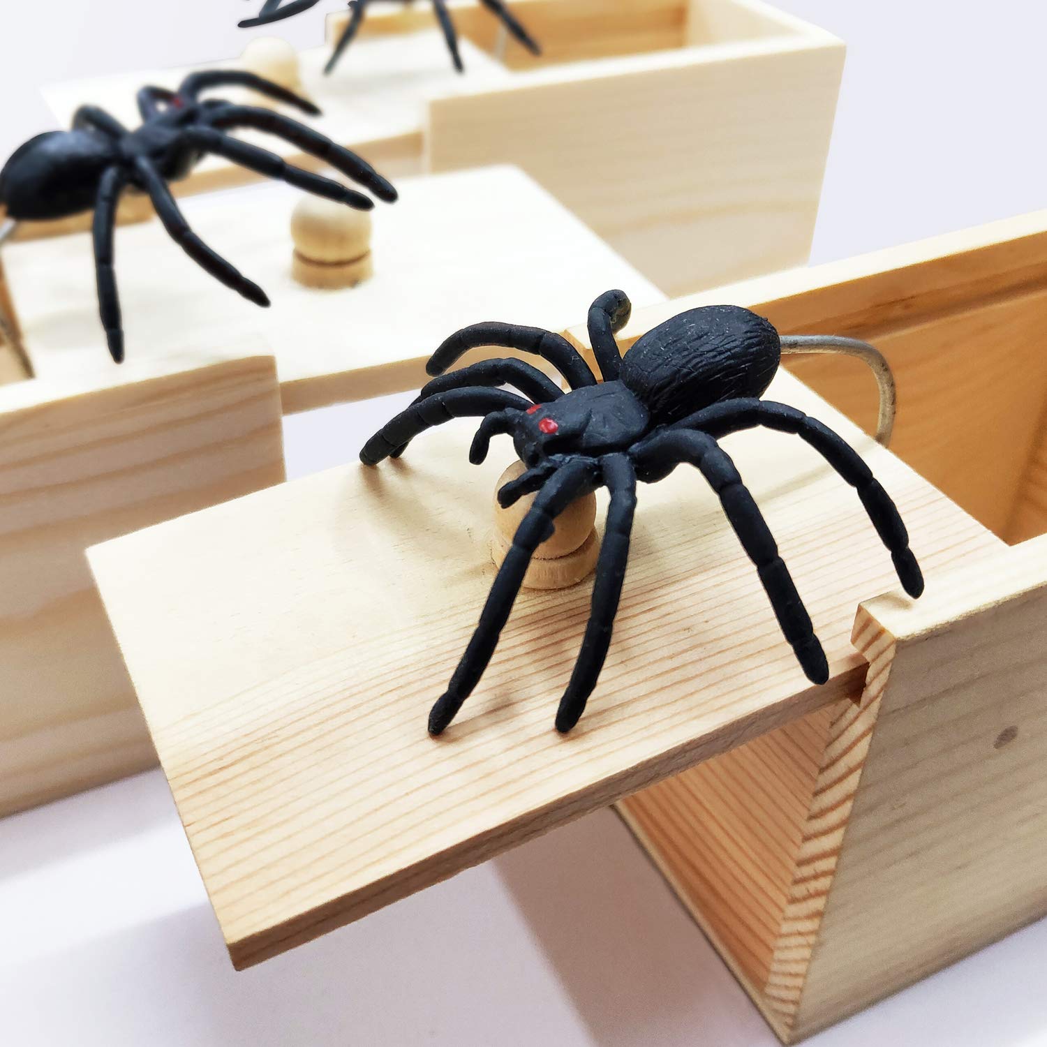 Foto 3 pulgar | Caja De Bromas De Madera Con Forma De Araña Tricky Toy Parnixs Para Adultos Y Niños - Venta Internacional.