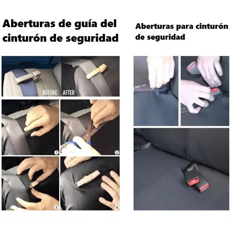 Foto 6 pulgar | Juego de Fundas de Asiento de Coche para 5 Asientos 9 Piezas Fnbrli