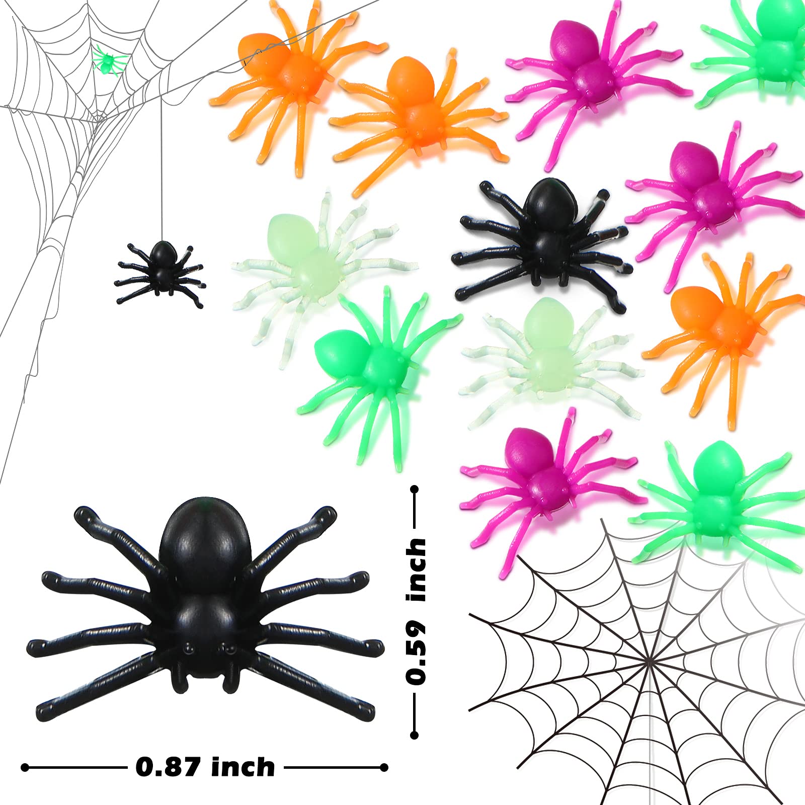 Foto 3 pulgar | Juguete De Plástico Con Forma De Araña Skylety Para Halloween Prank, 150 Piezas (2,2 X 1,5 Cm) - Venta Internacional.
