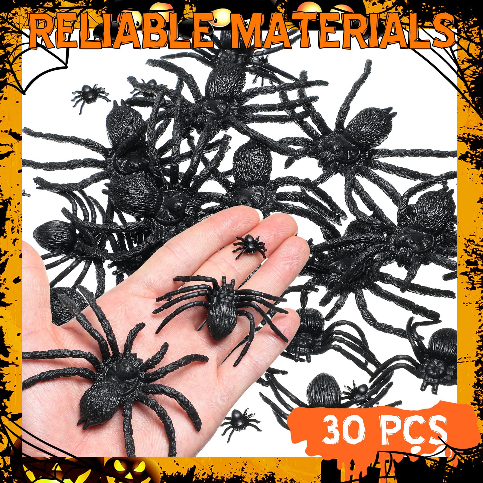 Foto 4 pulgar | Accesorios Para Bromas De Halloween Skylety De Plastic Spider Toys, 30 Unidades - Venta Internacional.