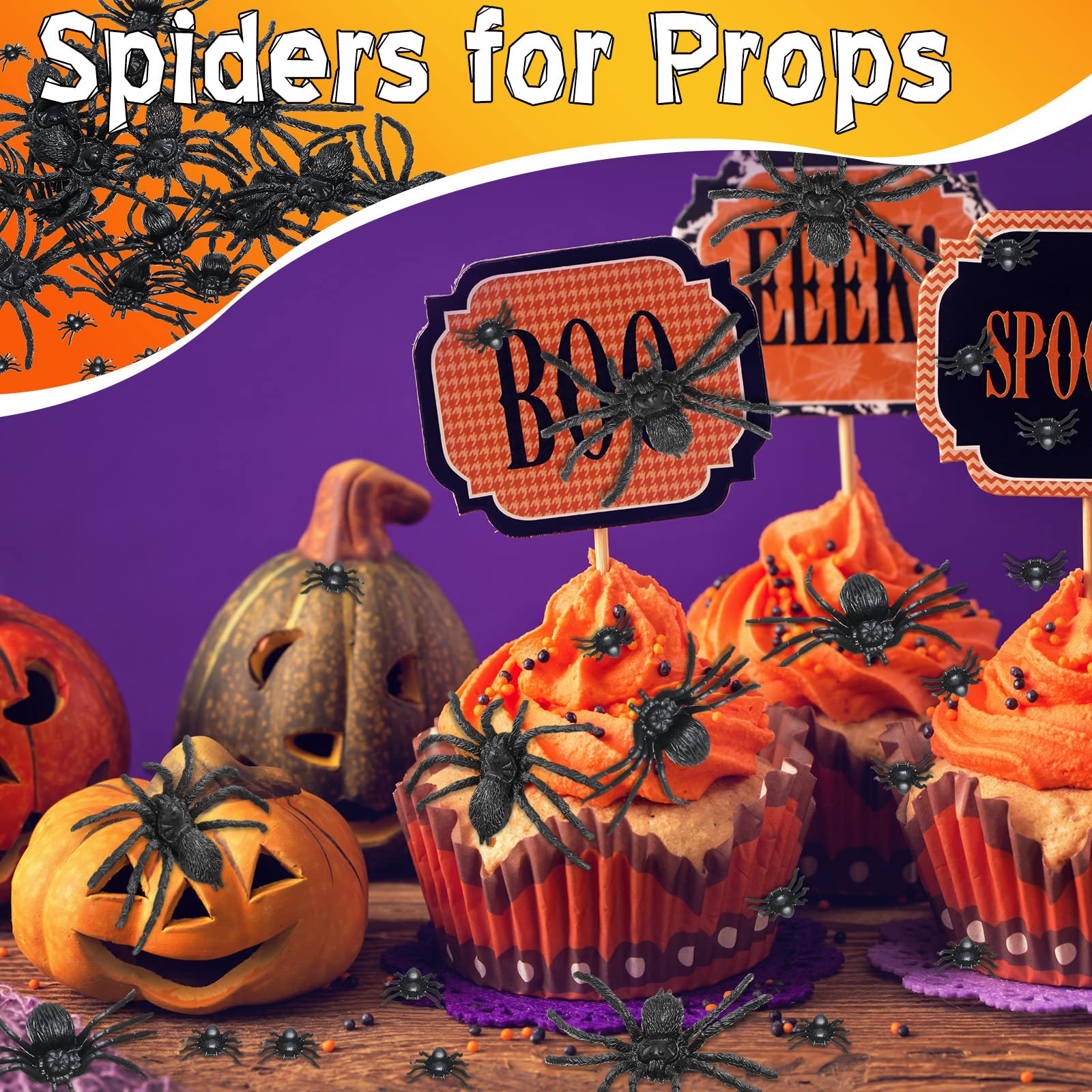 Foto 8 pulgar | Accesorios Para Bromas De Halloween Skylety De Plastic Spider Toys, 30 Unidades - Venta Internacional.