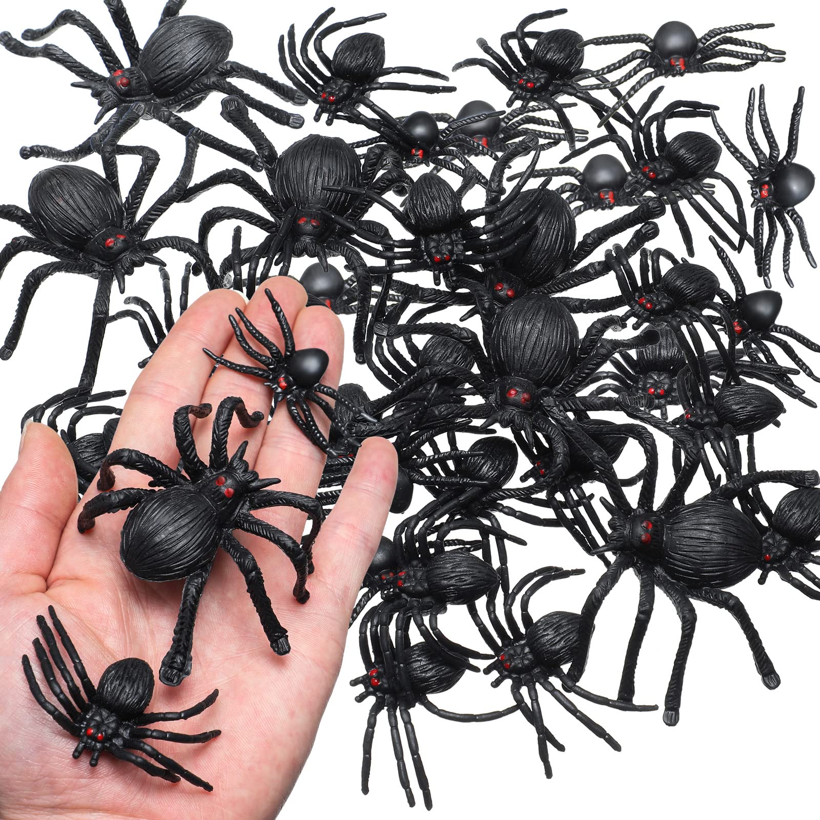 Spider Skylety Realistic De Plástico Para Halloween, 30 Unidades (tamaños Variados) - Venta Internacional.