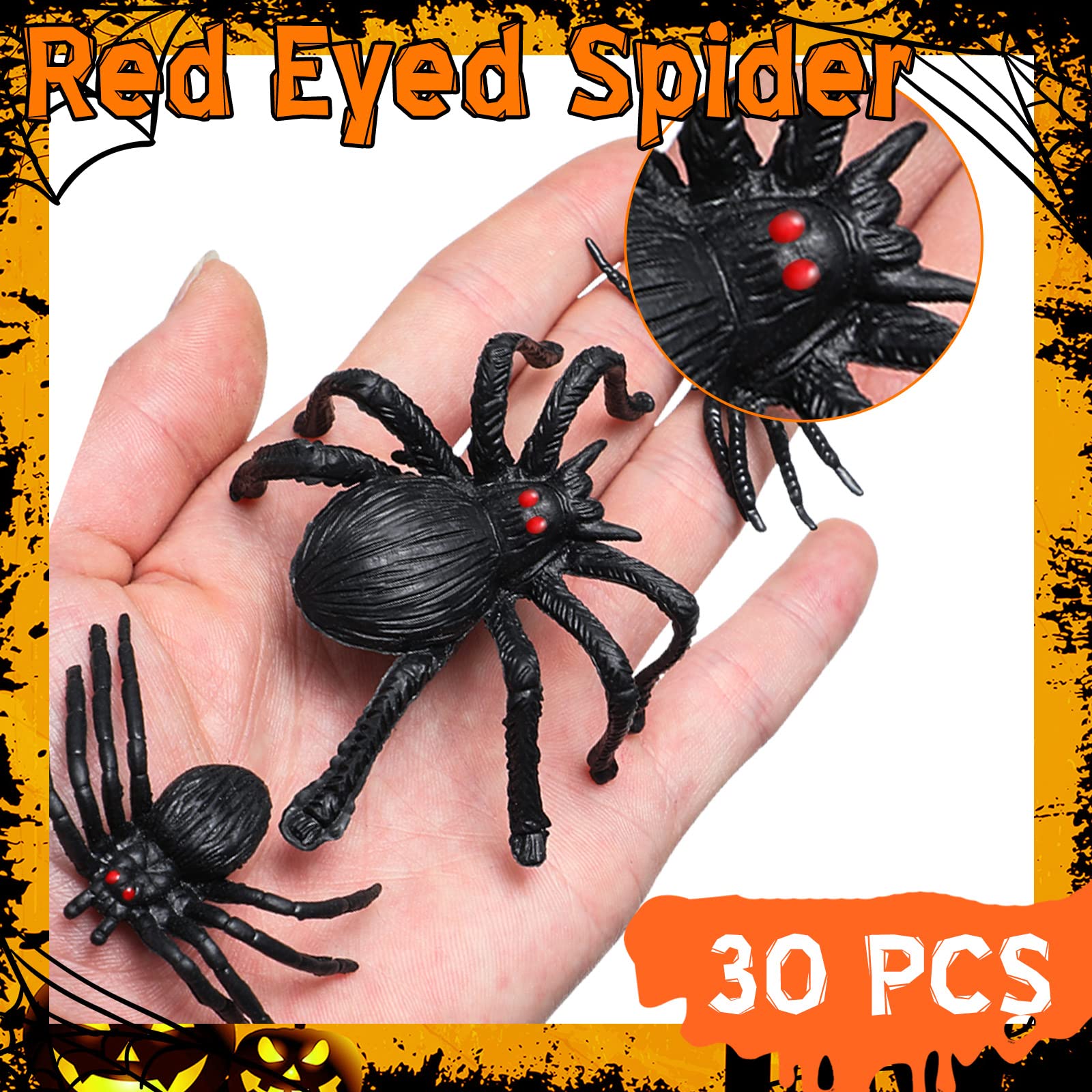 Foto 3 pulgar | Spider Skylety Realistic De Plástico Para Halloween, 30 Unidades (tamaños Variados) - Venta Internacional.