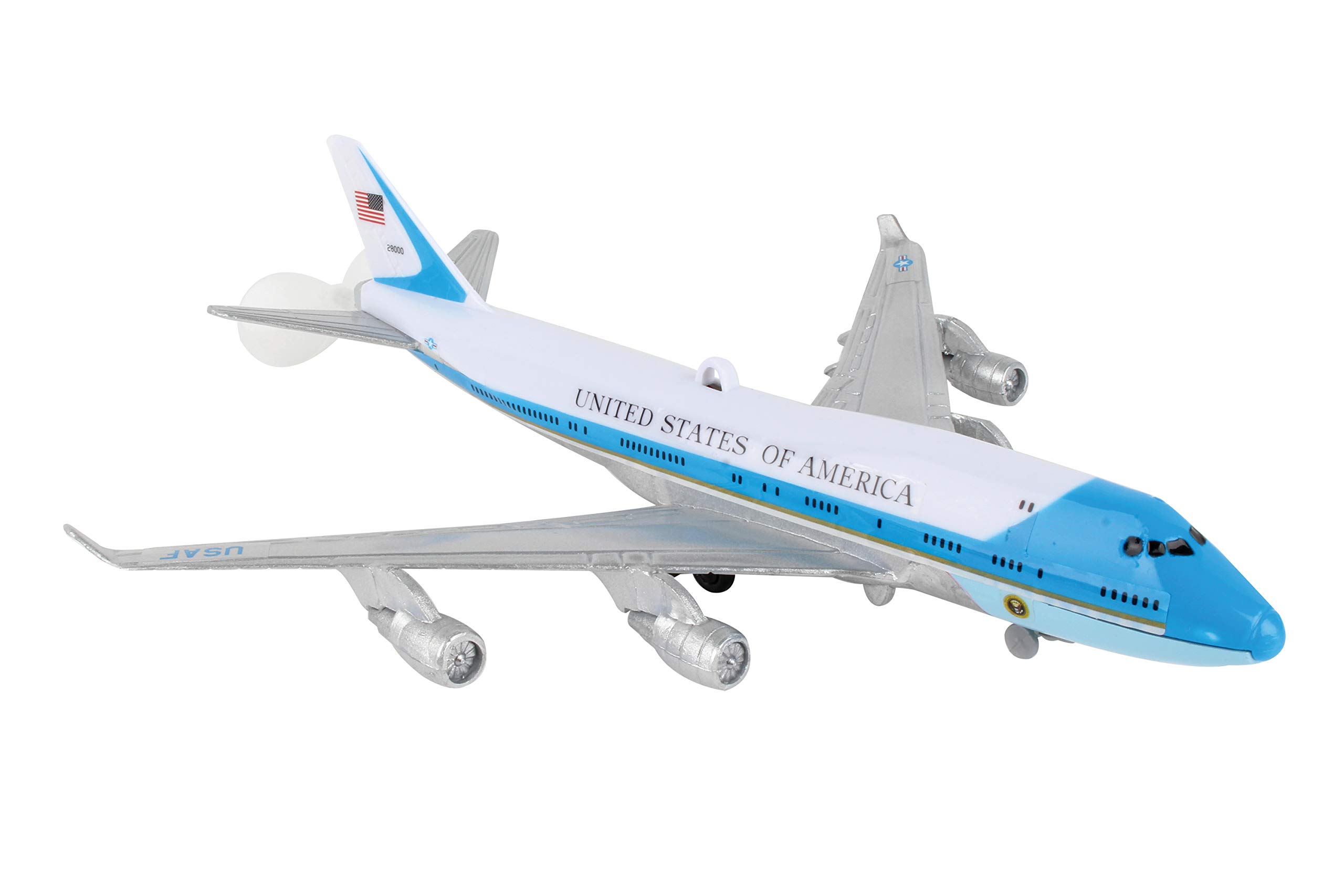 Juguete Volador Daron Air Force One Sd3004 Con Cuerda Y Soporte - Venta Internacional.