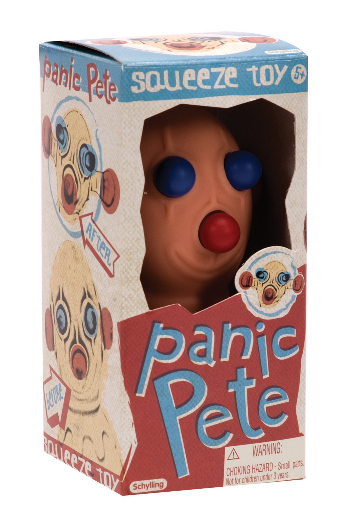 Foto 3 pulgar | Squeeze Toy Schylling Panic Pete Classic, Goma Naranja, 13 Cm - Venta Internacional.