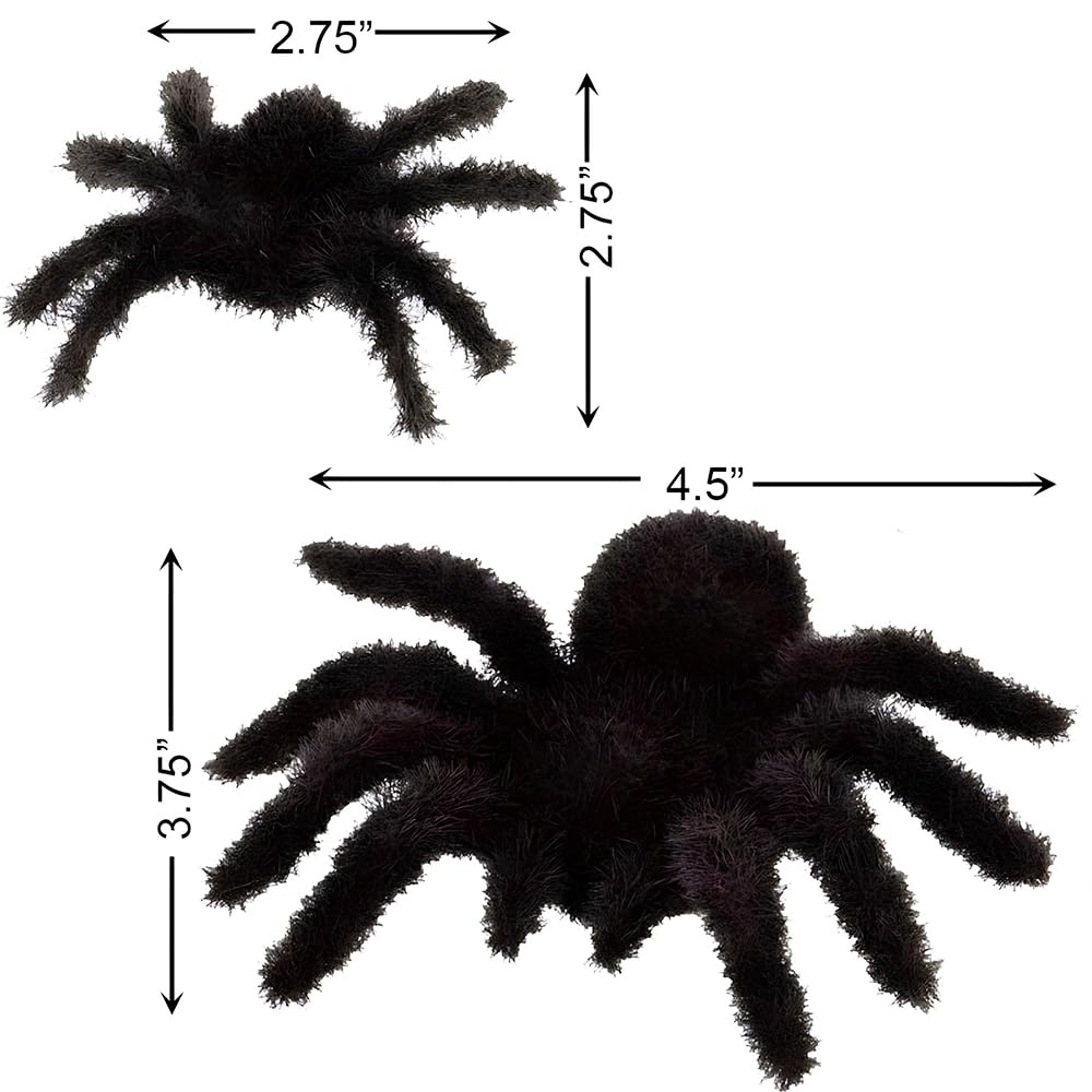 Foto 3 pulgar | Amscan, Diseño De Araña Borrosa De Plástico Para Decoración De Halloween, Paquete De 6 - Venta Internacional.