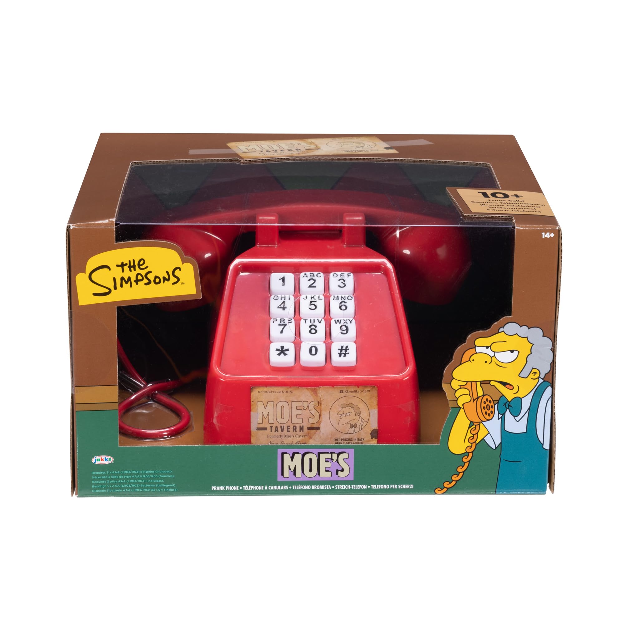 Foto 4 pulgar | Teléfono De Broma De Toy Disney The Simpsons Moe's Con Más De 10 Llamadas - Venta Internacional.