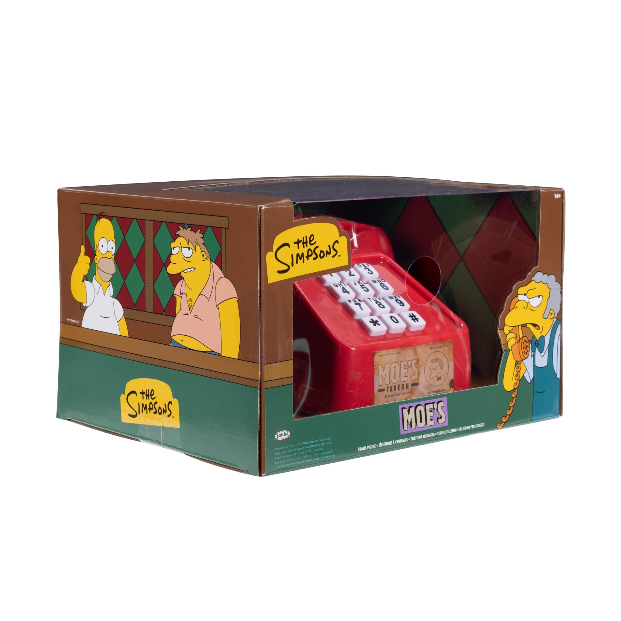 Foto 6 pulgar | Teléfono De Broma De Toy Disney The Simpsons Moe's Con Más De 10 Llamadas - Venta Internacional.