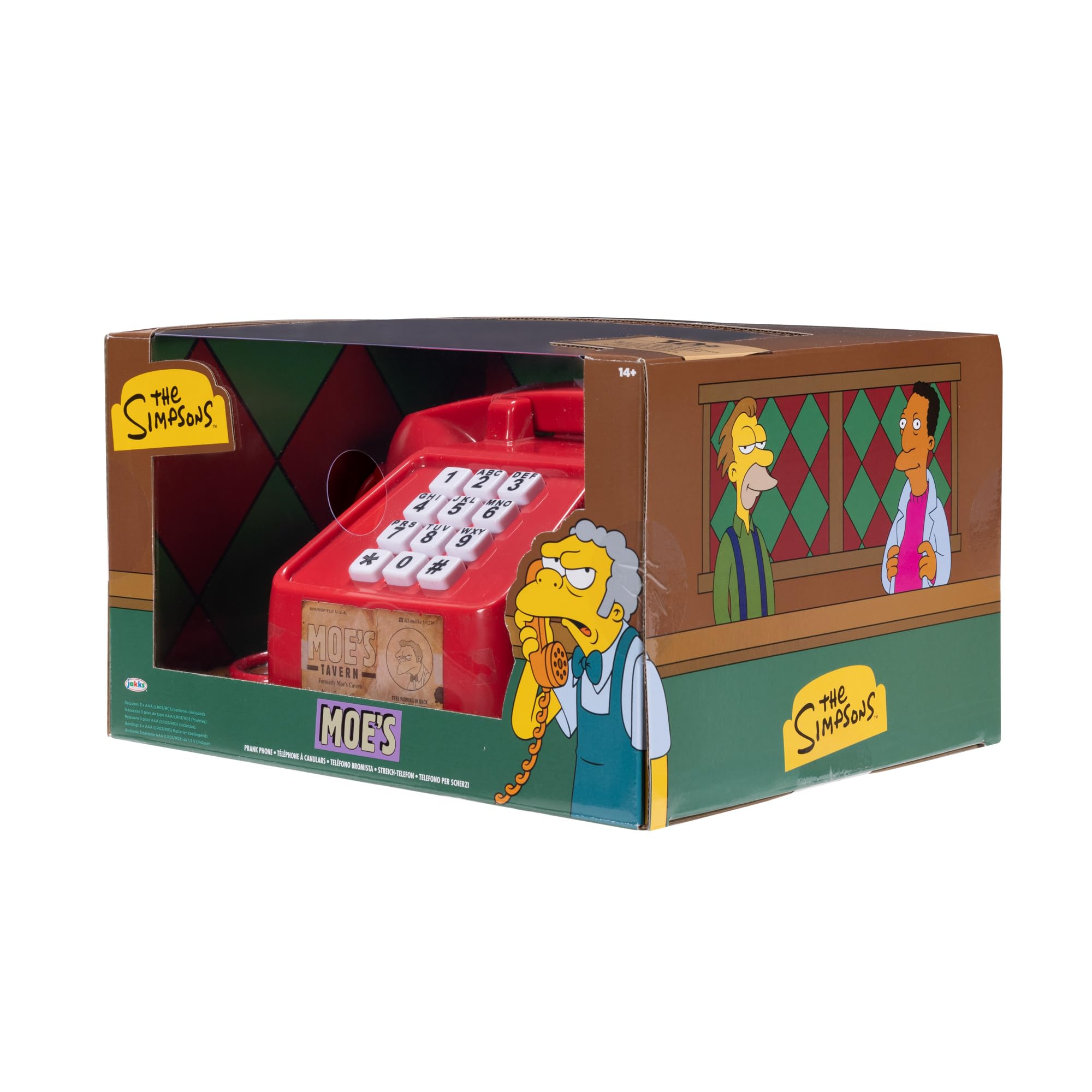 Foto 7 pulgar | Teléfono De Broma De Toy Disney The Simpsons Moe's Con Más De 10 Llamadas - Venta Internacional.