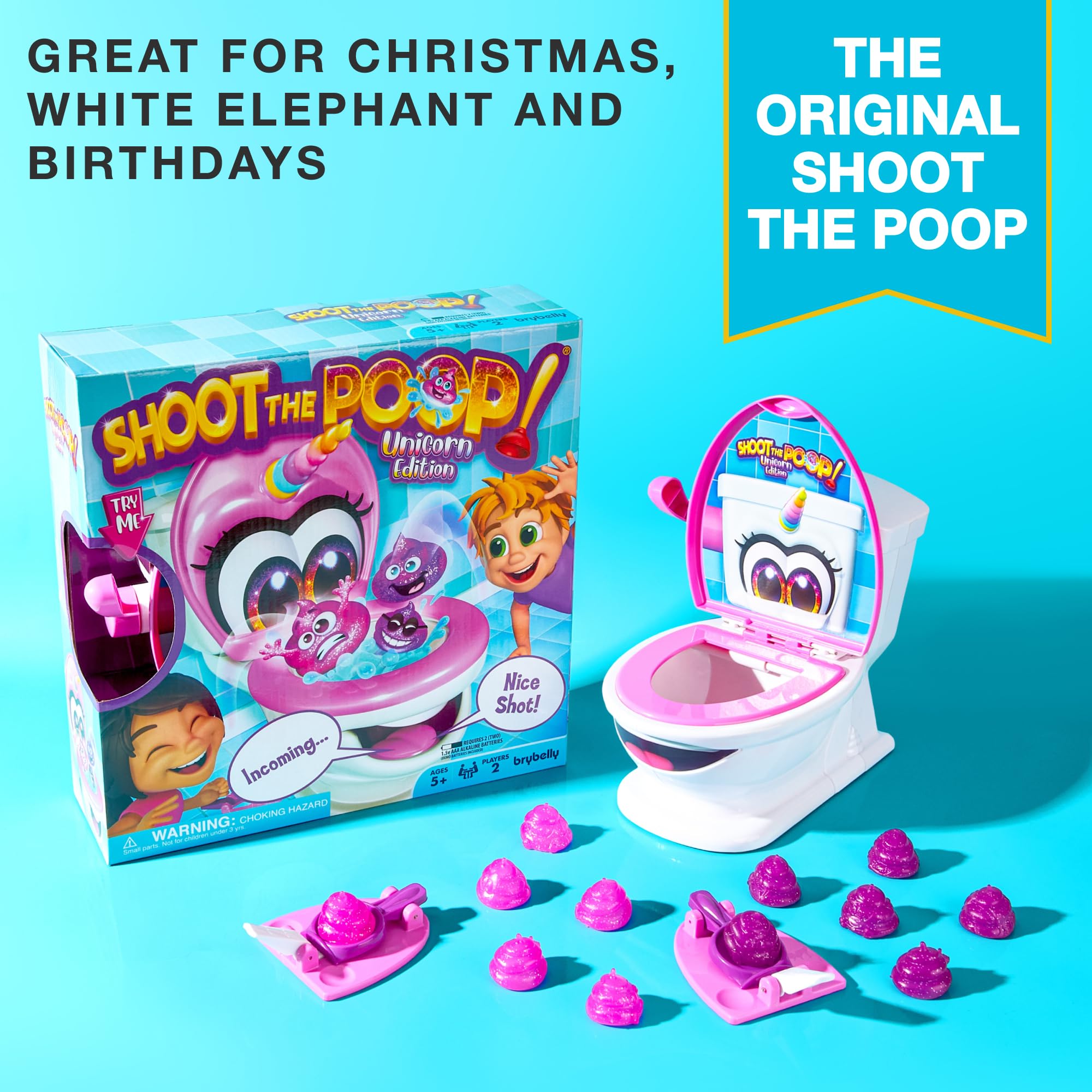Foto 3 pulgar | Juego Familiar Brybelly Shoot The Poop Unicorn Edition - Venta Internacional.