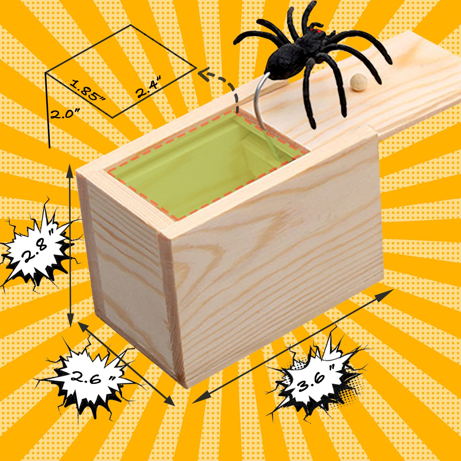 Foto 3 pulgar | Juego De Broma Jishi Spider Box Para Regalo, Divertido Elefante Blanco - Venta Internacional.