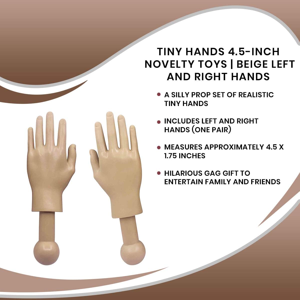 Foto 7 | Novelty Toys Toynk Tiny Hands  Manos Izquierdas Y Derechas  Color Beige - Venta Internacional.