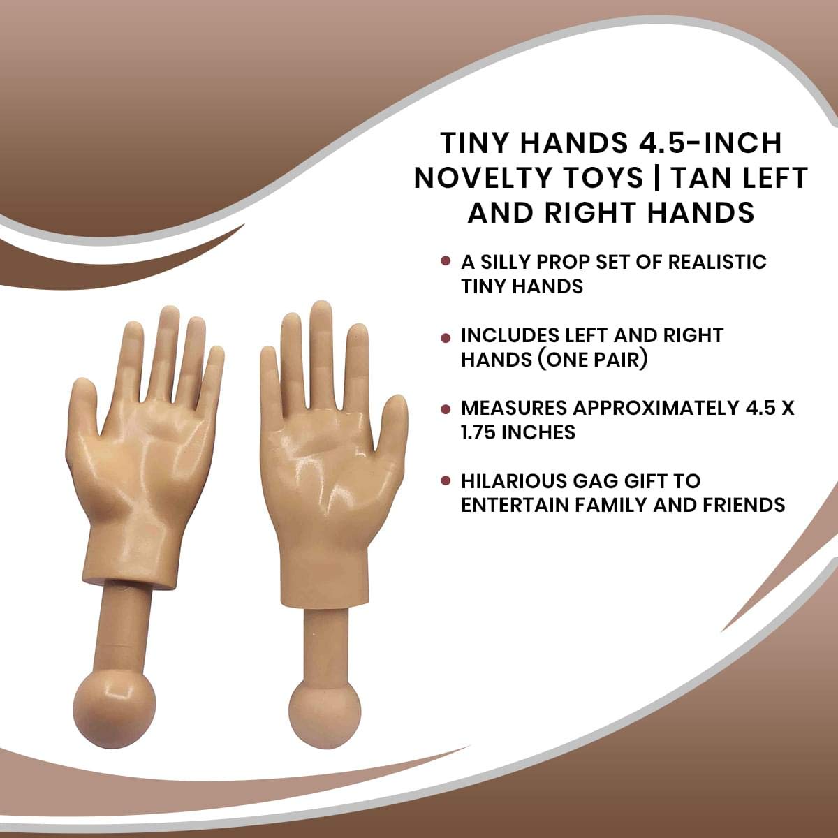 Foto 8 pulgar | Novelty Toys Toynk Tiny Hands Tan Para Manos Izquierdas Y Derechas - Venta Internacional.
