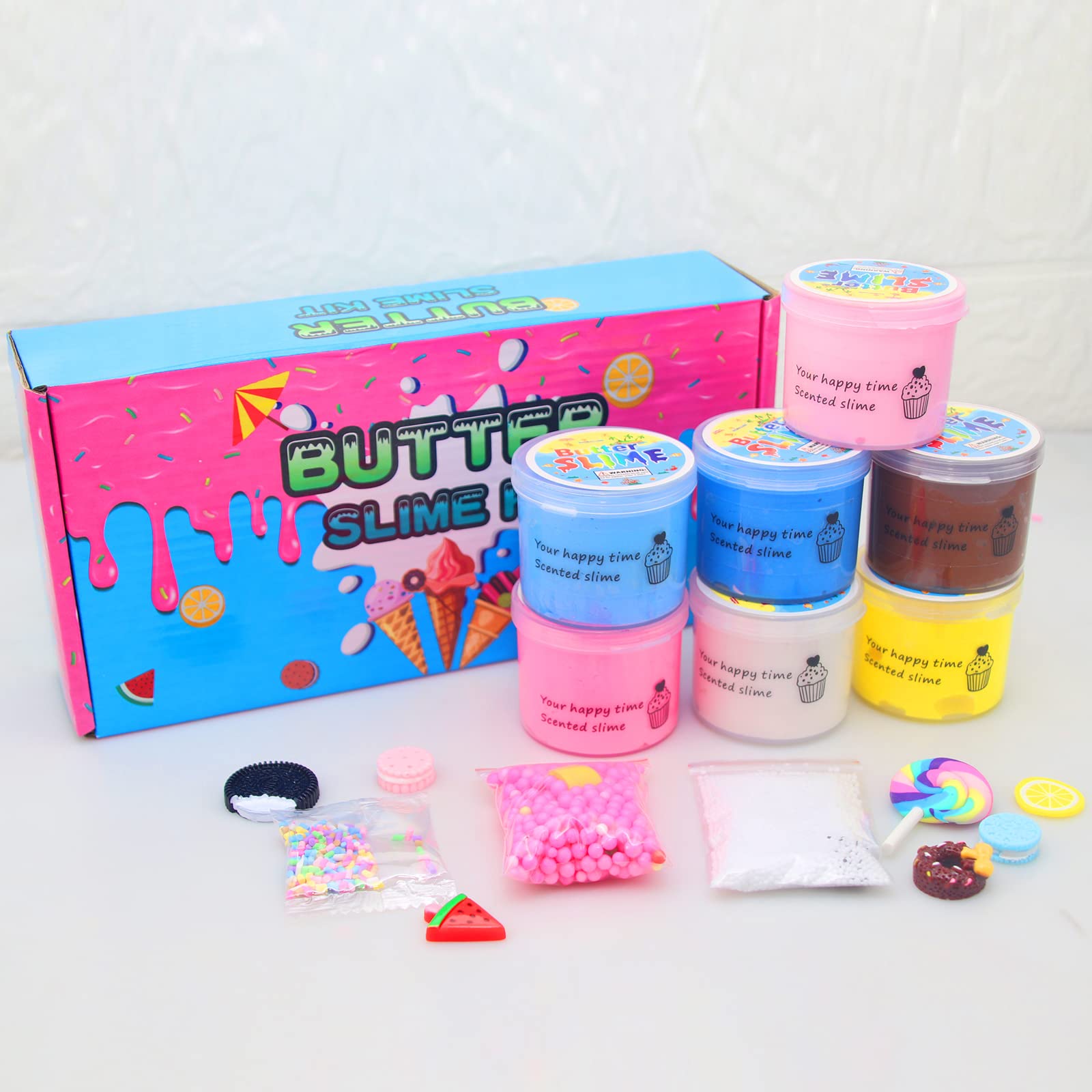 Foto 3 pulgar | Venta Internacional - Manteca Para Tartas Slime Kit Zoneway, Paquete De 7 Unidades, 60 Ml, Para Niñas Y Niños