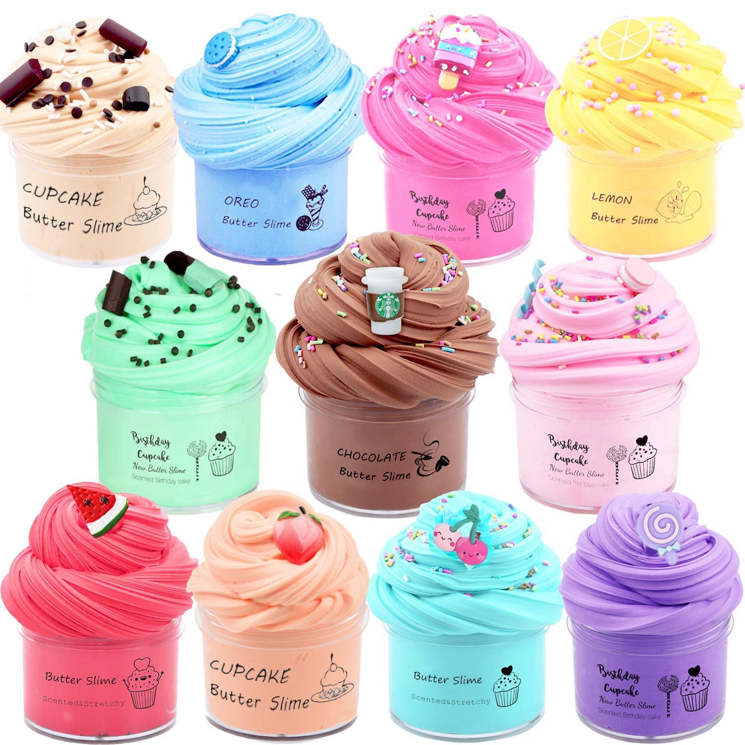 Foto 1 | Venta Internacional - Mantequilla Slime Kit Hfchupin Para Niñas Y Niños, Paquete De 11 Con Aroma