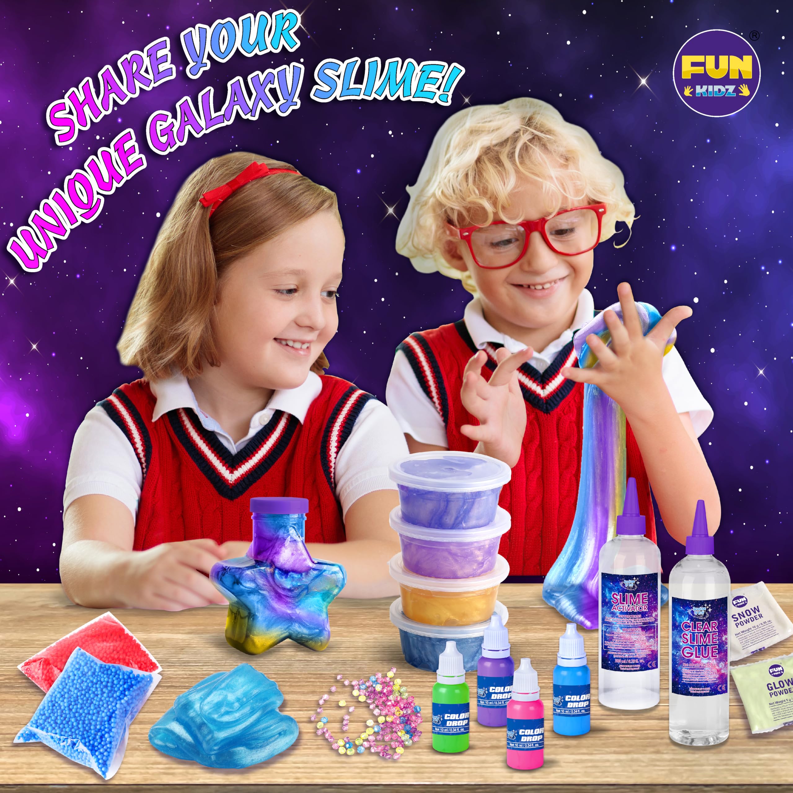 Foto 5 | Venta Internacional - Slime Kit Funkidz Ultimate Metallic Galaxy Para Niños De 8 A 10 Años