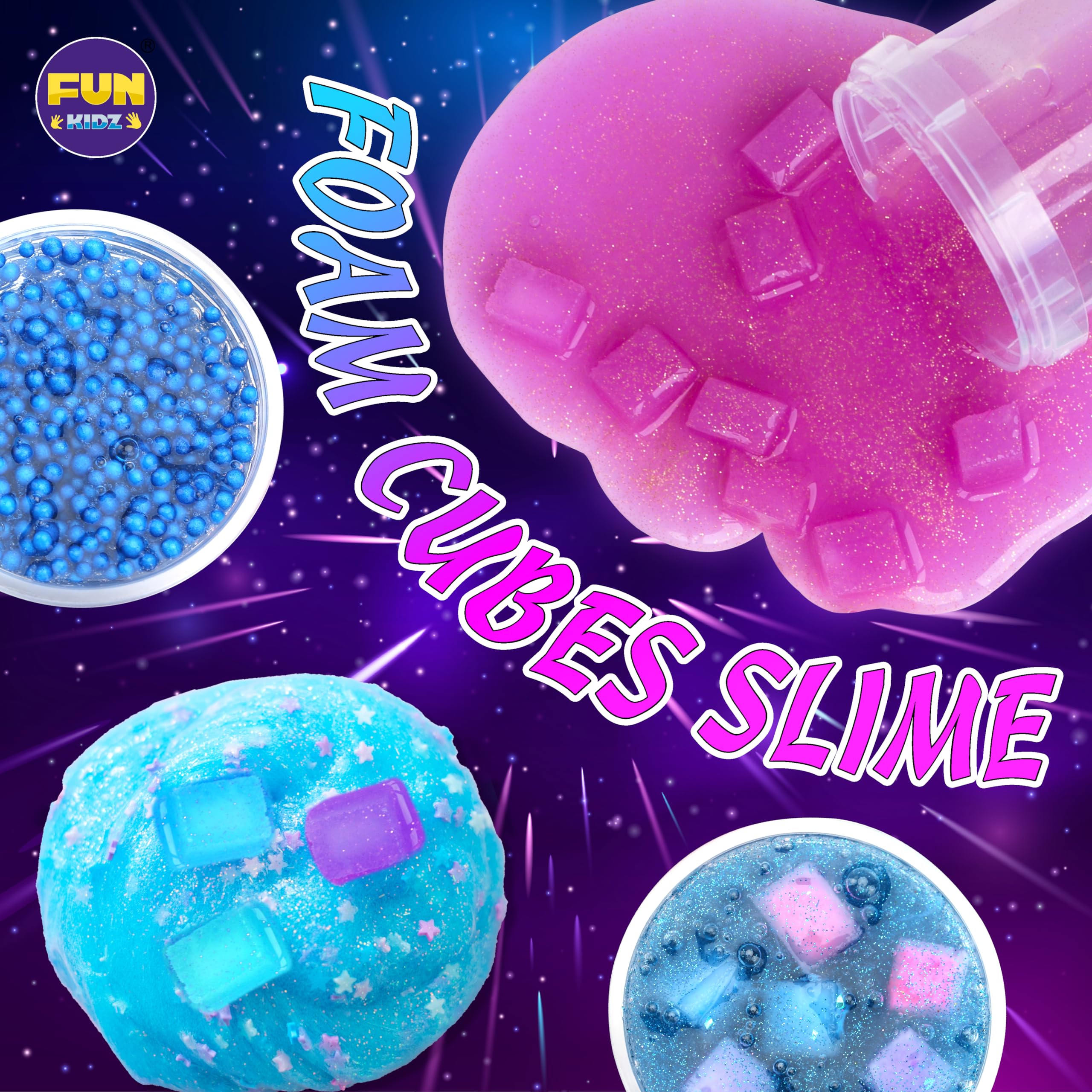 Foto 8 | Venta Internacional - Slime Kit Funkidz Ultimate Metallic Galaxy Para Niños De 8 A 10 Años