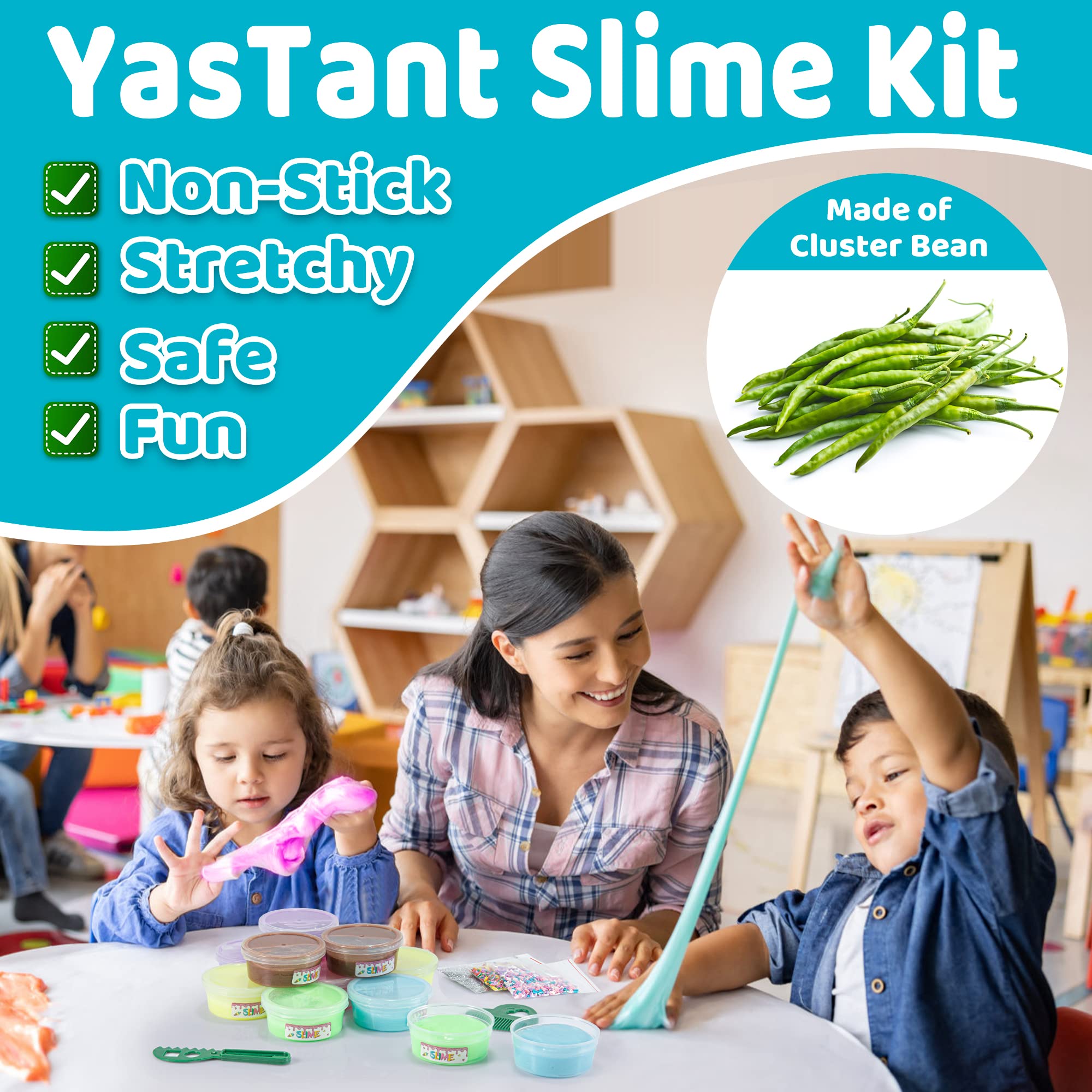 Foto 2 | Venta Internacional - Mantequilla Slime Kit Yastant Para Niñas Y Niños Con 6 Colores