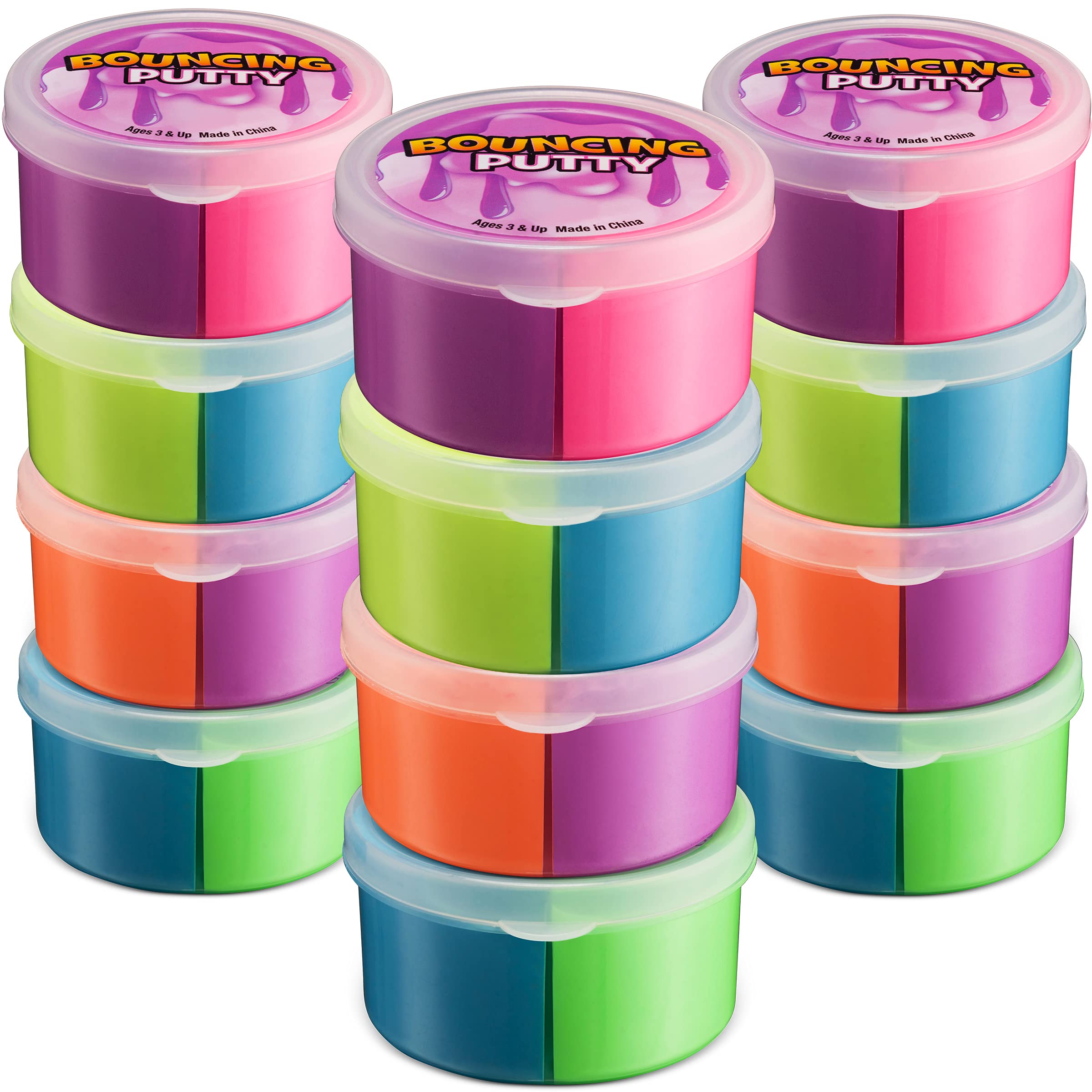 Foto 2 pulgar | Bouncing Putty Bedwina Neon Bulk Pack De 12 Para Niños - Venta Internacional