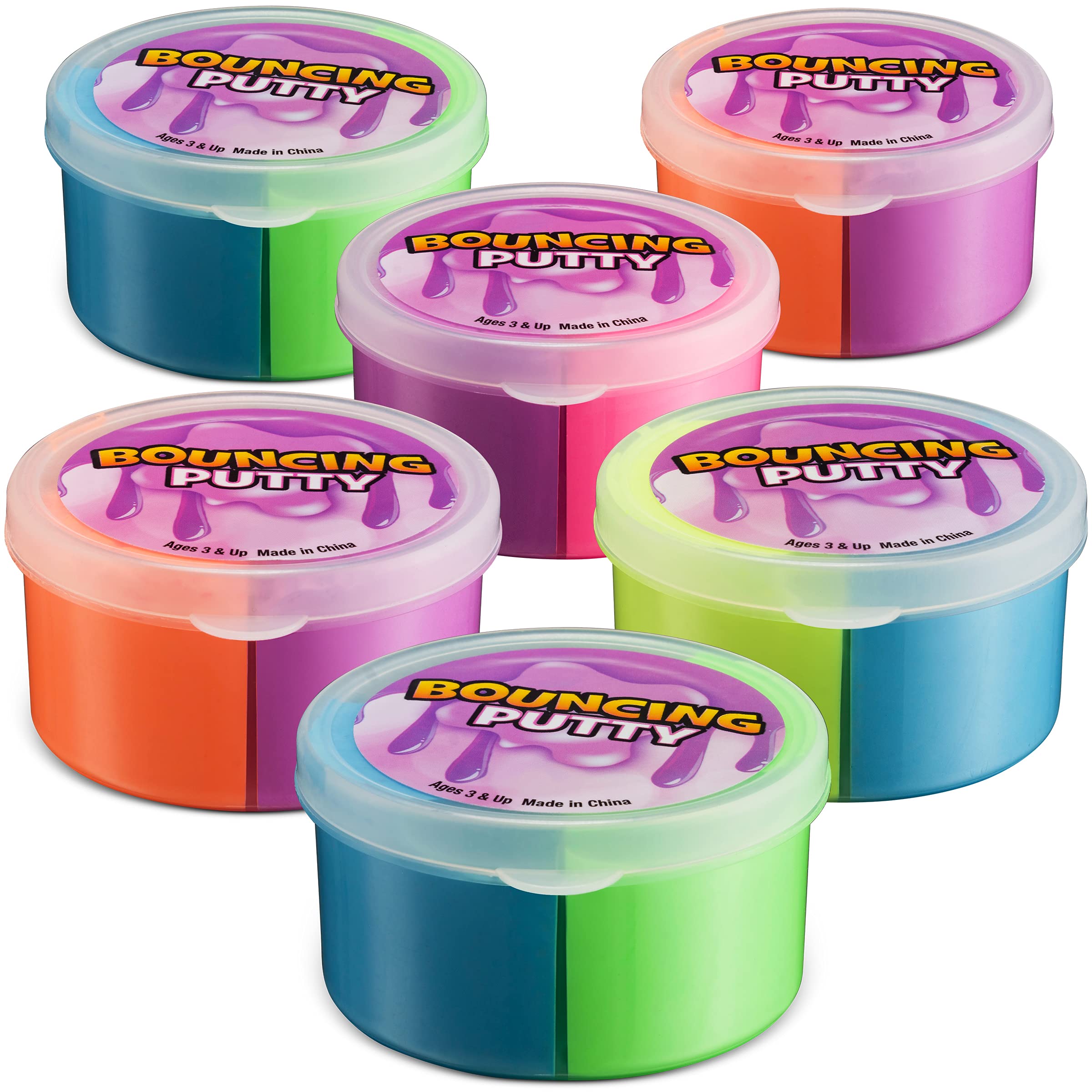 Foto 4 | Bouncing Putty Bedwina Neon Bulk Pack De 12 Para Niños - Venta Internacional