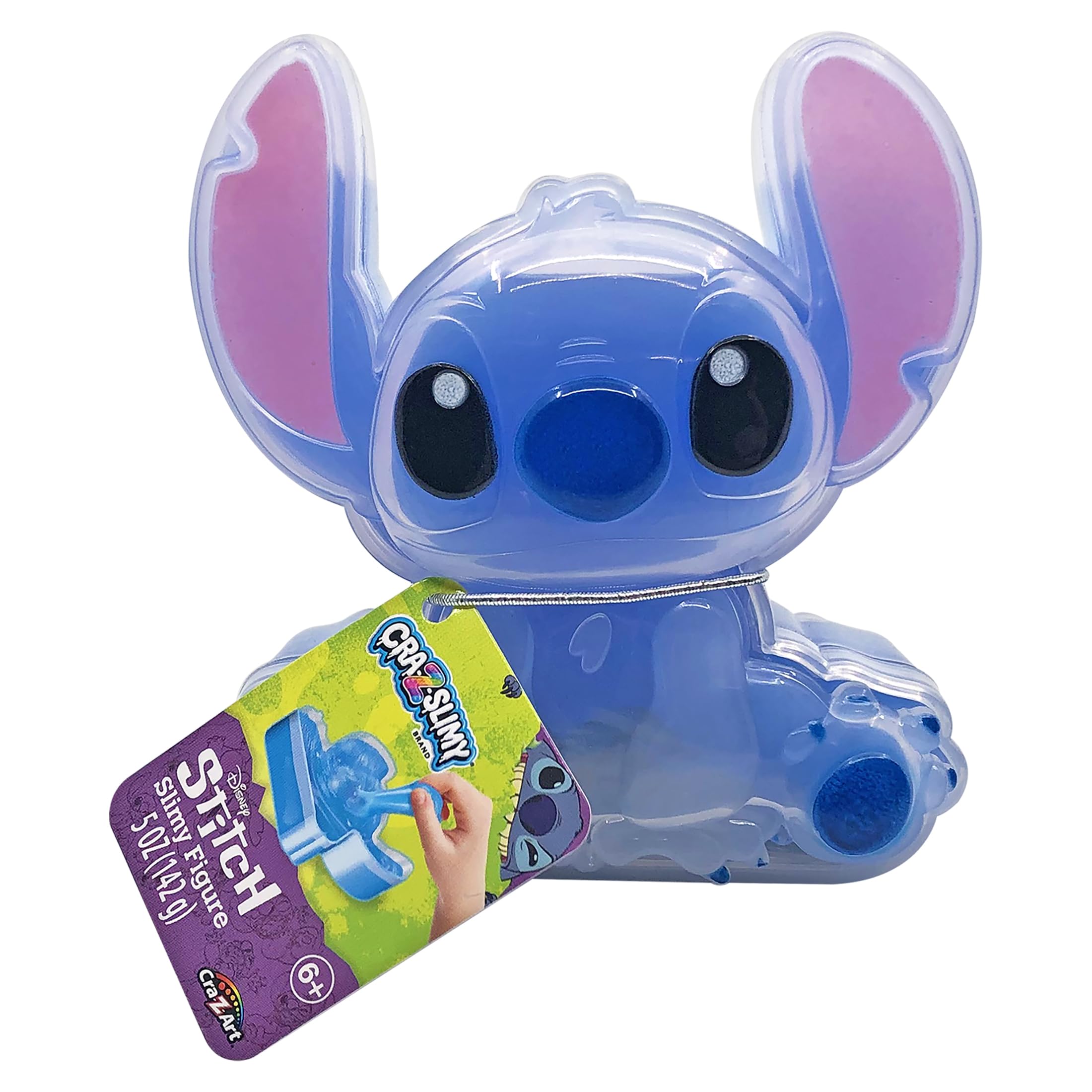 Juguete de Limo Cra-Z-Slimy Stitch Azul Brillante y Elástico con Confeti en Forma de Puntadas - Venta Internacional