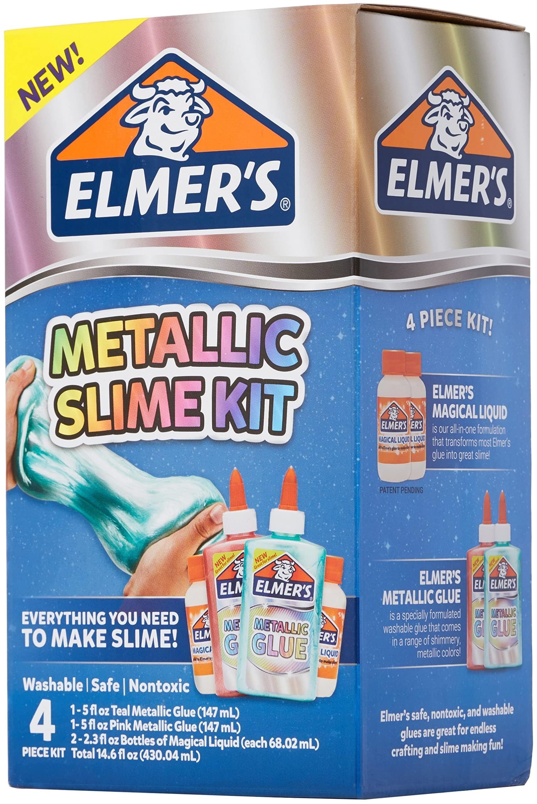 Foto 4 pulgar | Kit Slime Elmer's Metallic Con Pegamento Y Activador, 4 Piezas - Venta Internacional.