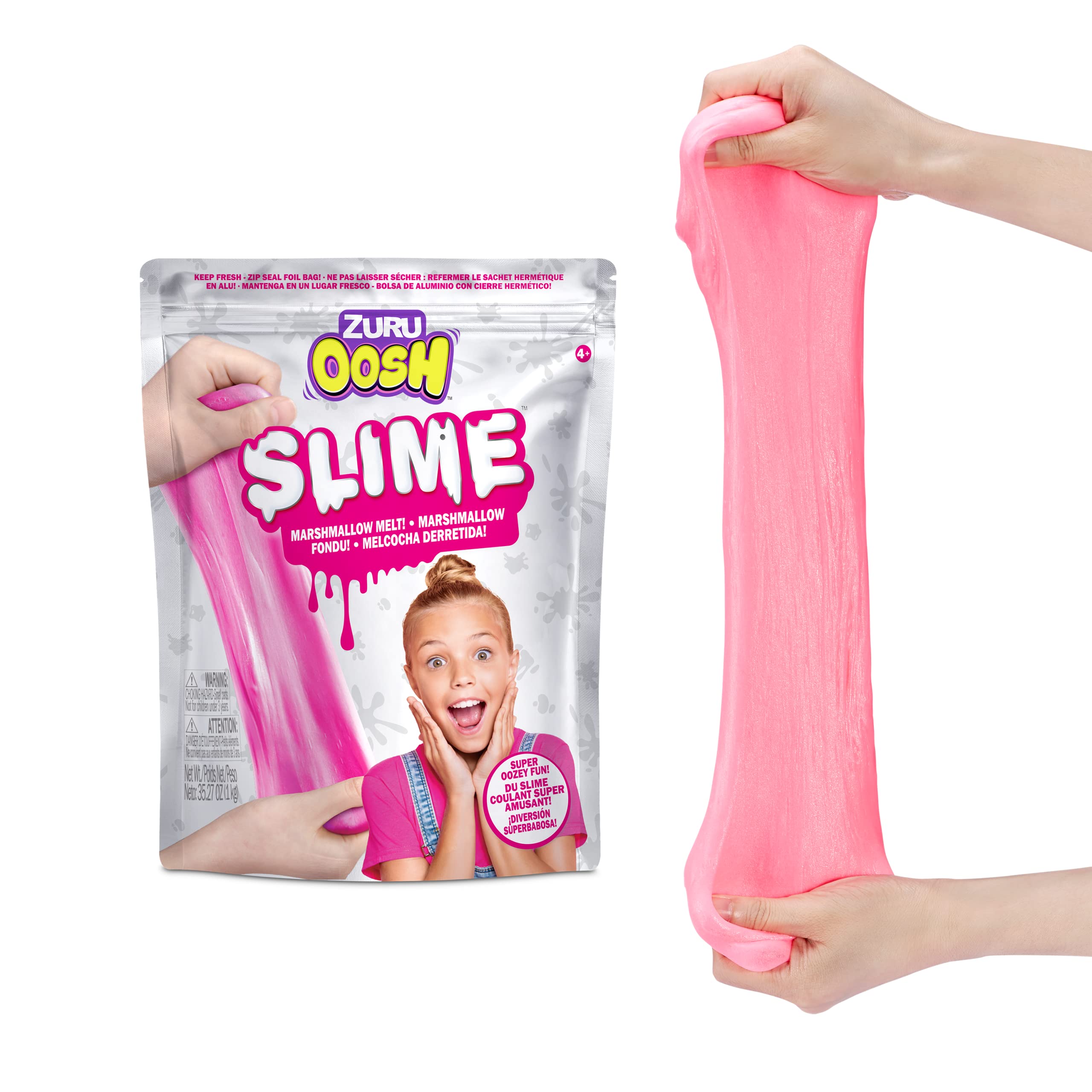 Foto 2 pulgar | Bolsa De Aluminio Grande Slime Zuru Oosh De 800 G, Rosa, Para Niñas Y Niños - Venta Internacional.