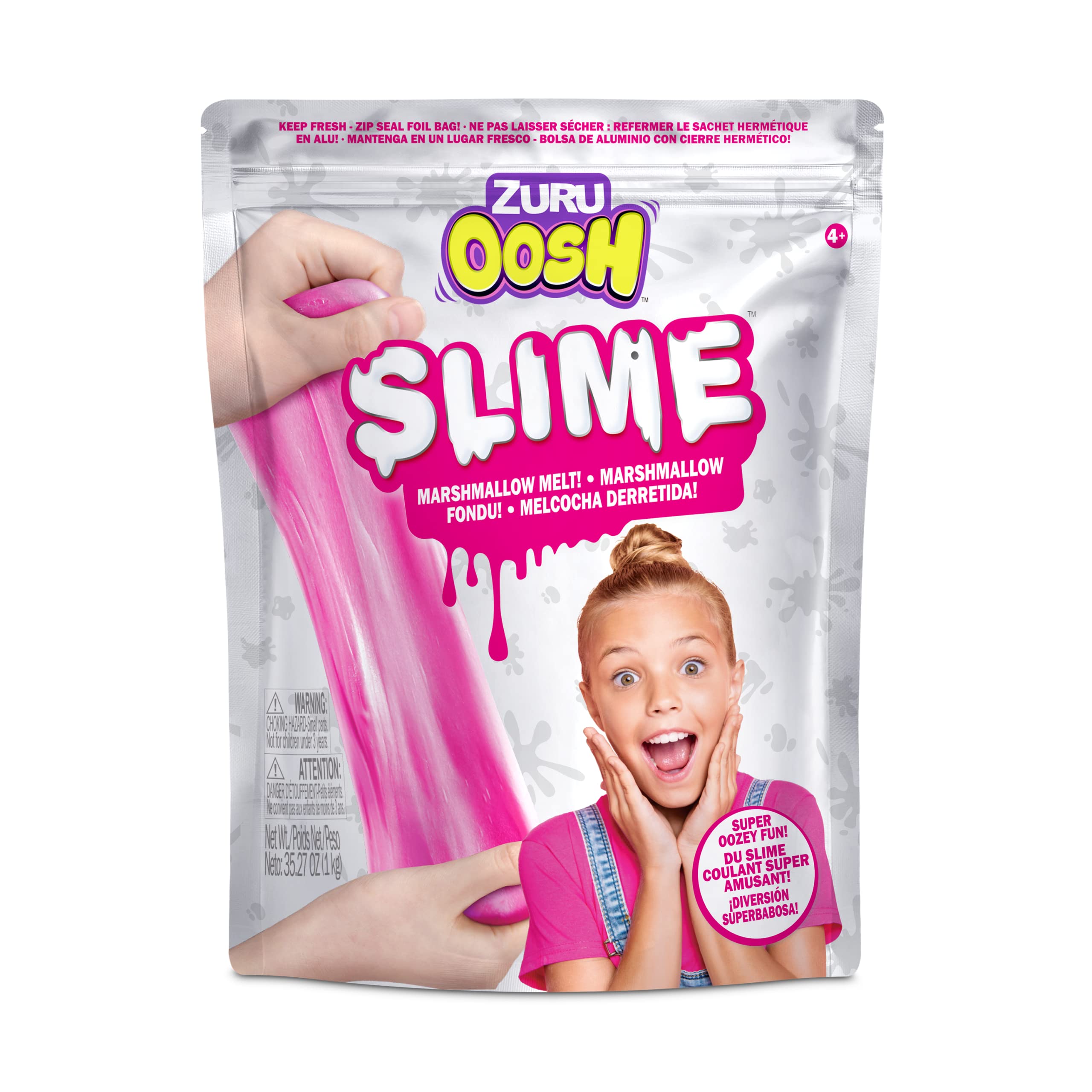Foto 3 pulgar | Bolsa De Aluminio Grande Slime Zuru Oosh De 800 G, Rosa, Para Niñas Y Niños - Venta Internacional.