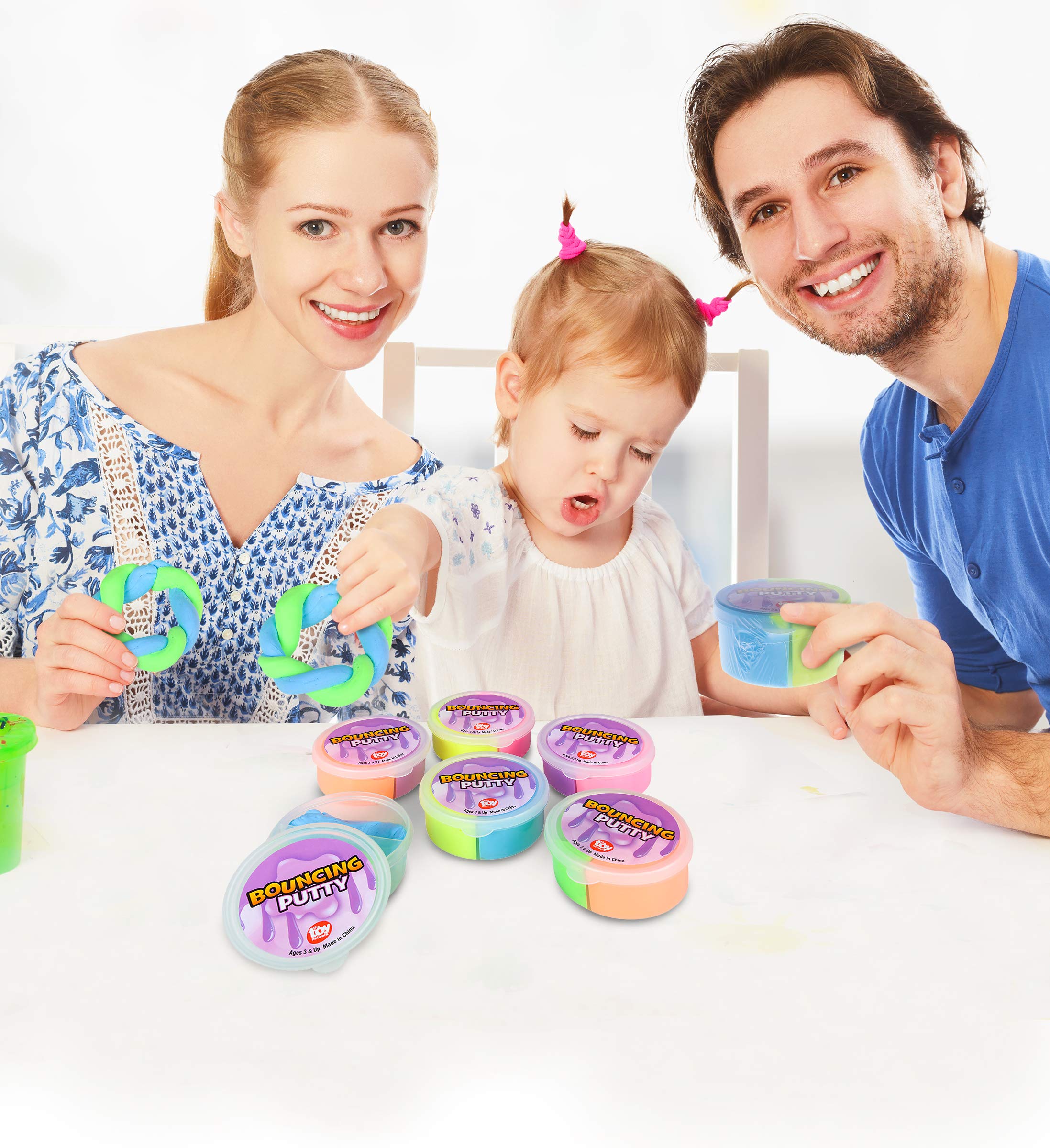 Foto 8 pulgar | Bouncy Putty Rhode Island Novelty Con 2 Colores Para Niños Mayores De 3 Años - Venta Internacional.