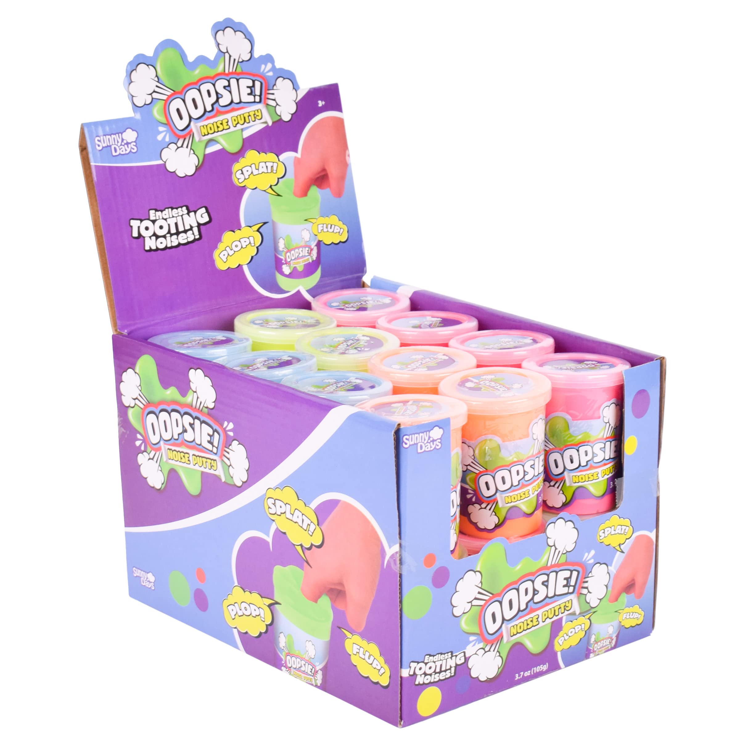 Masilla Squishy Sensory Toys Sunny Days Oopsie Noise, 110 Ml, 24 Unidades - Venta Internacional.