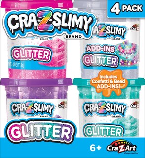 Foto 1 | Set Cra-z-slimy Con Purpurina, Paquete De 4 Unidades, 3 Colores, A Partir De 6 Años - Venta Internacional.