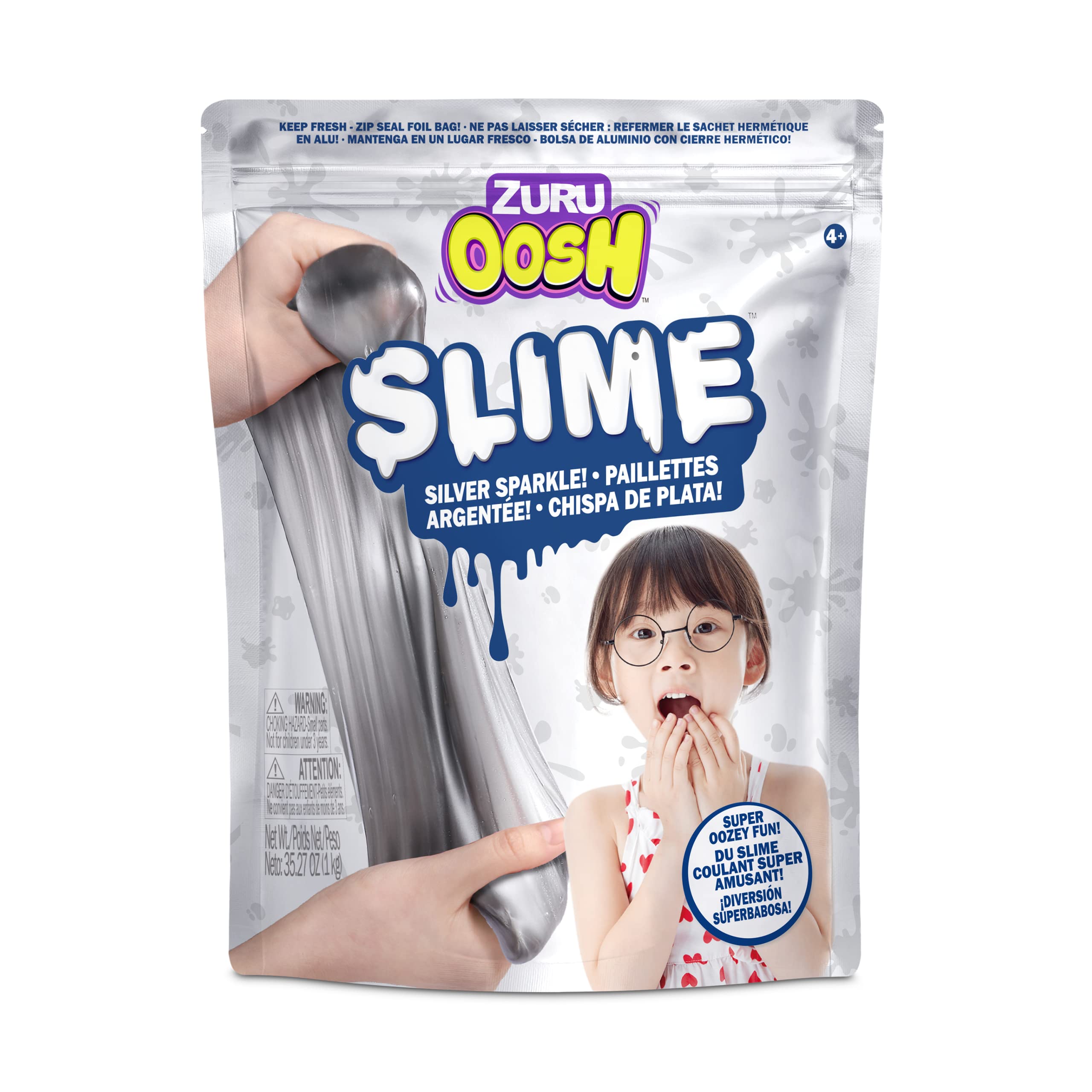 Foto 3 pulgar | Bolsa De Aluminio Grande Slime Zuru Oosh De 800 G, Plateada, Para Niñas Y Niños - Venta Internacional.