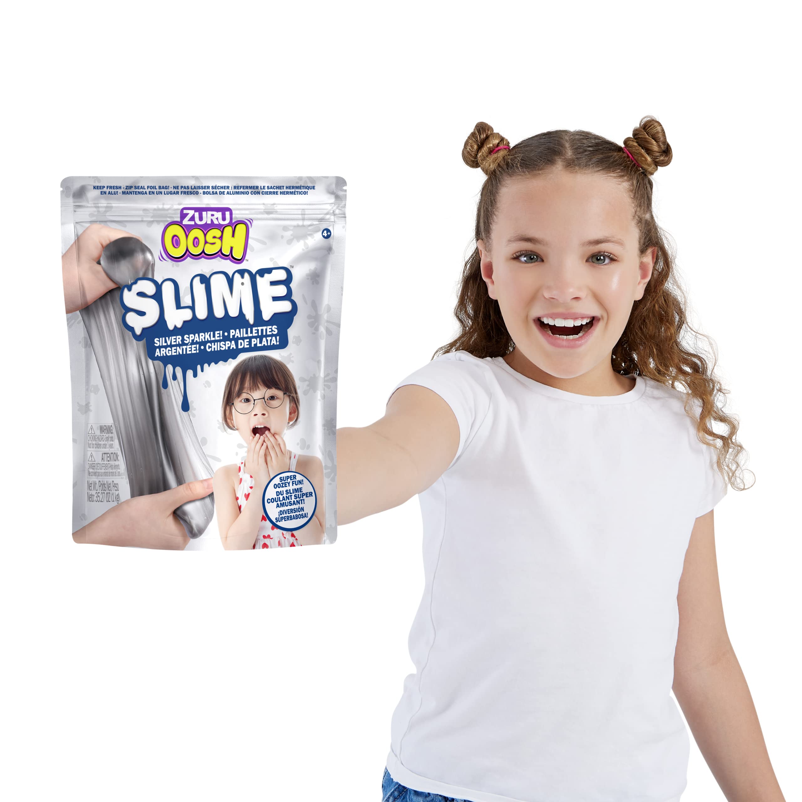 Foto 6 pulgar | Bolsa De Aluminio Grande Slime Zuru Oosh De 800 G, Plateada, Para Niñas Y Niños - Venta Internacional.