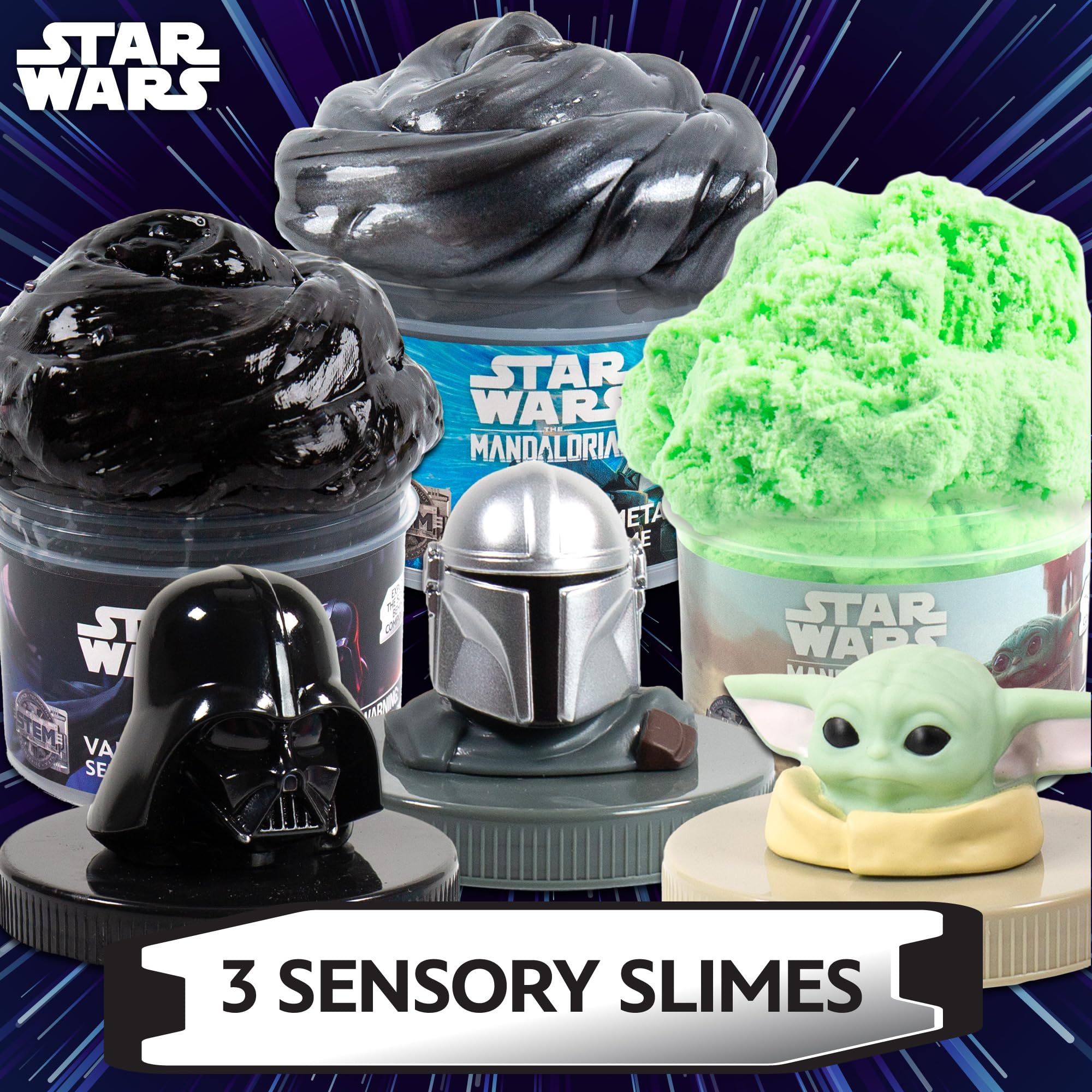 Foto 2 | Slime Kit Star Wars™ Galaxy Con Darth Vader, Paquete De 3 Unidades, Mandalorian - Venta Internacional.