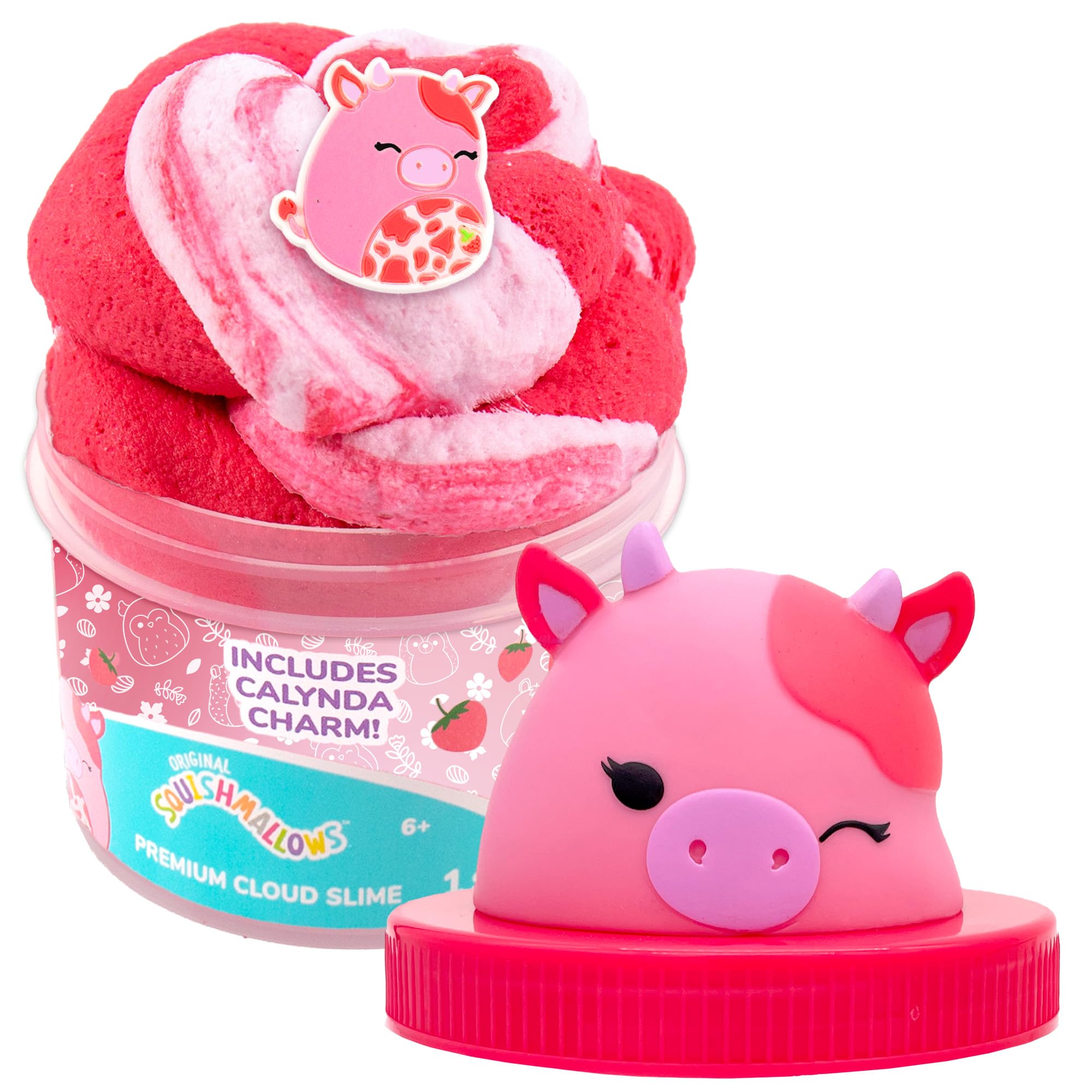 Foto 2 pulgar | Slime Squishmallows Original Calynda The Cow 240 Ml Con 3 Complementos - Venta Internacional.