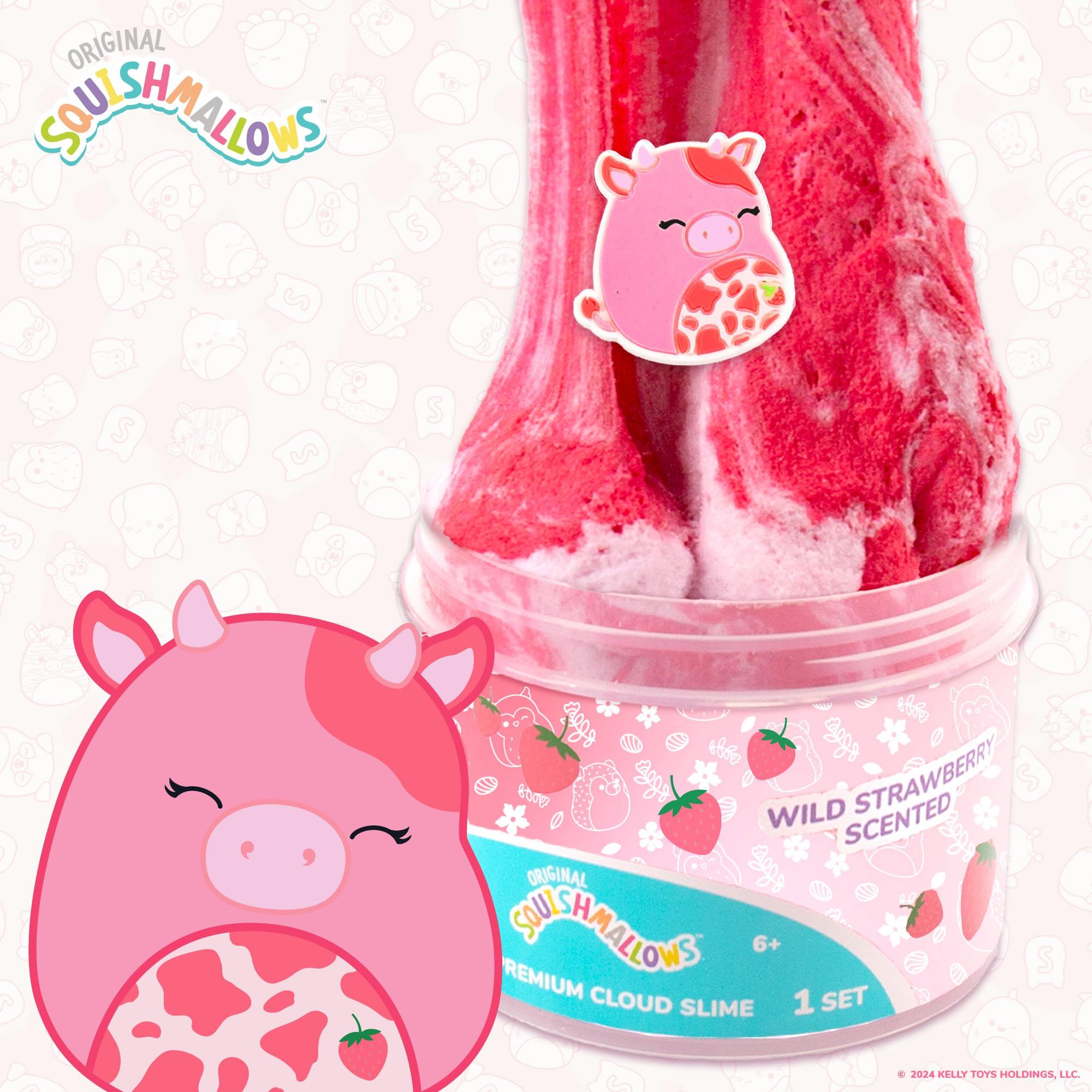 Foto 3 pulgar | Slime Squishmallows Original Calynda The Cow 240 Ml Con 3 Complementos - Venta Internacional.