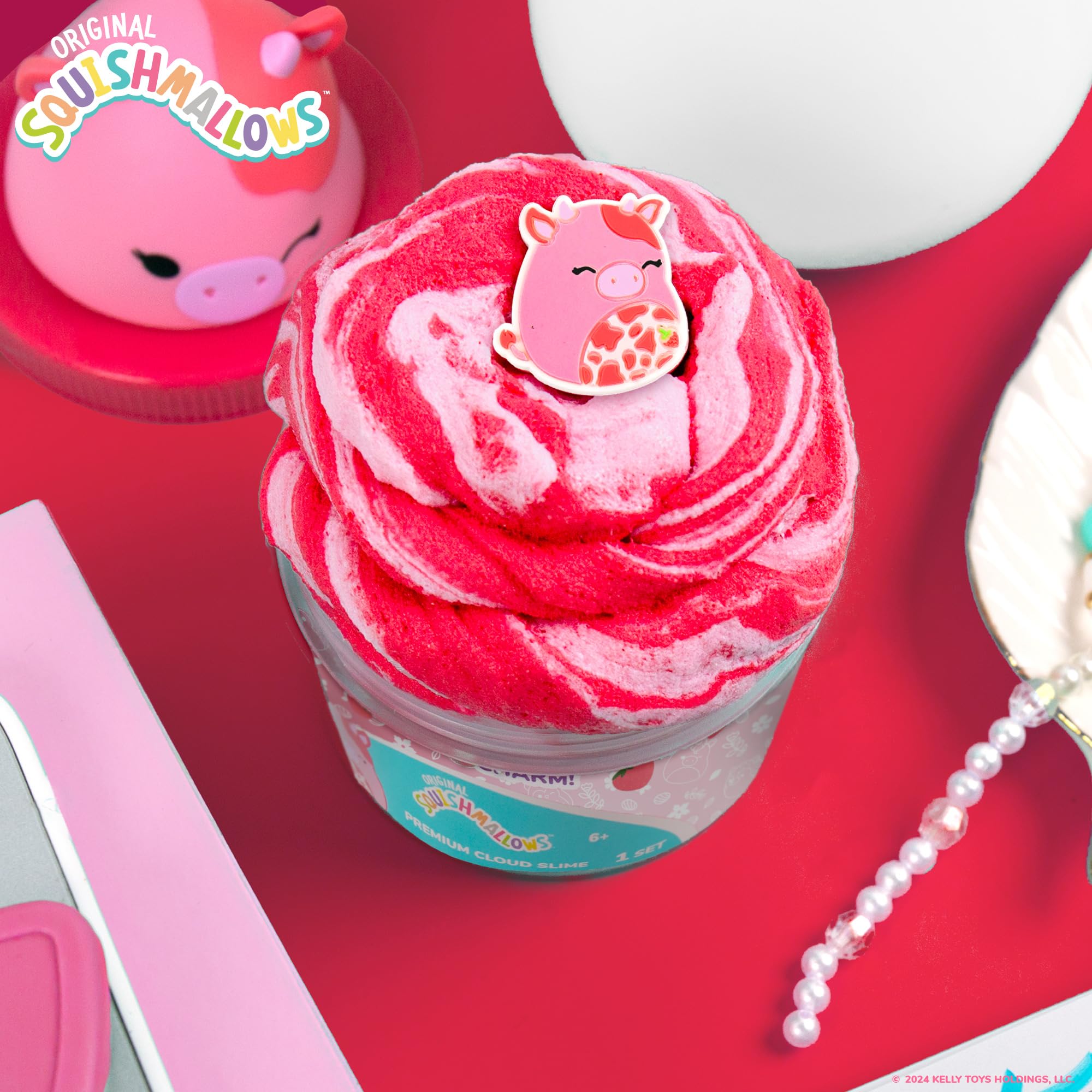 Foto 4 pulgar | Slime Squishmallows Original Calynda The Cow 240 Ml Con 3 Complementos - Venta Internacional.