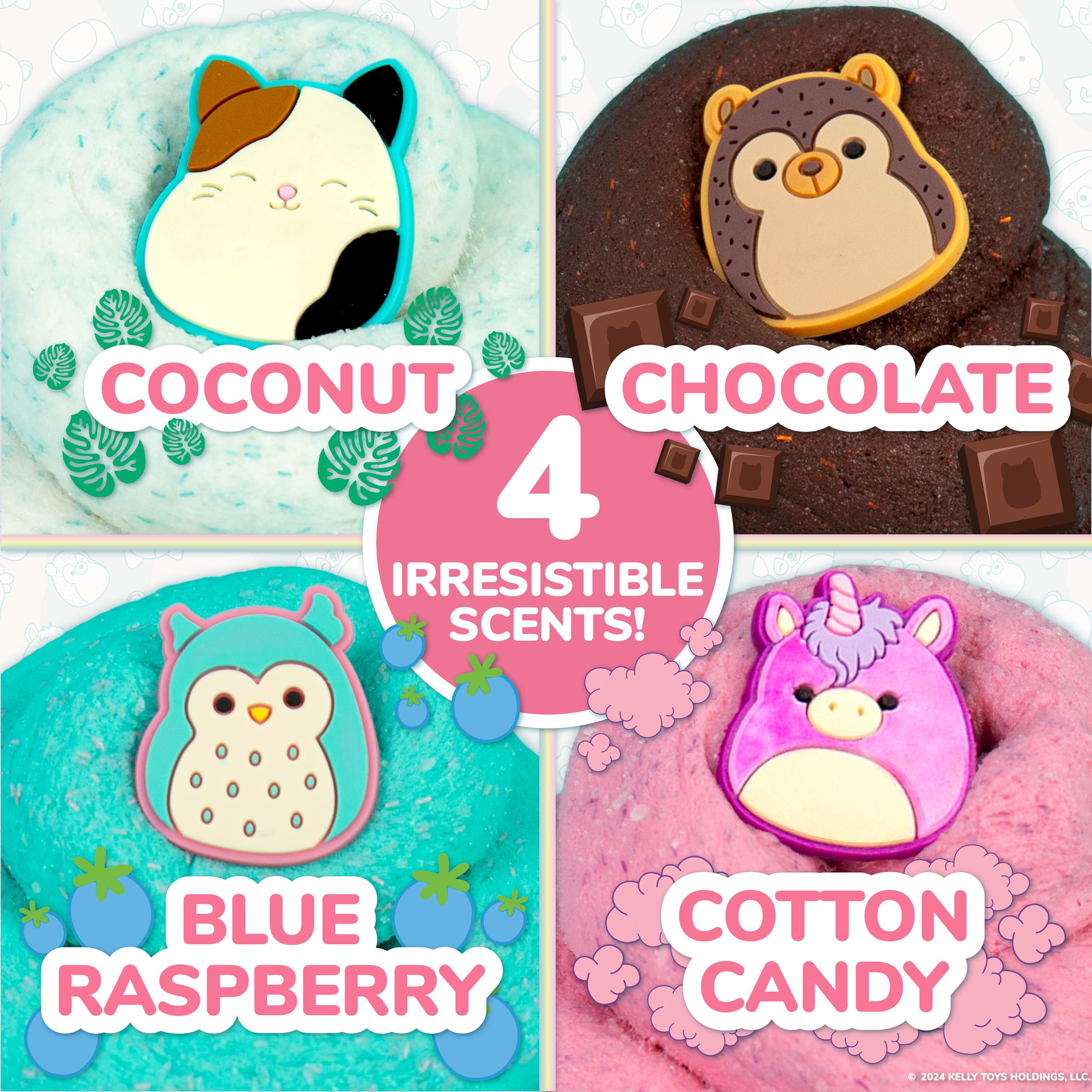 Foto 2 | Slime Squishmallows Premium Perfumado, Paquete De 4 Unidades, 240 Ml, Con Complementos - Venta Internacional.