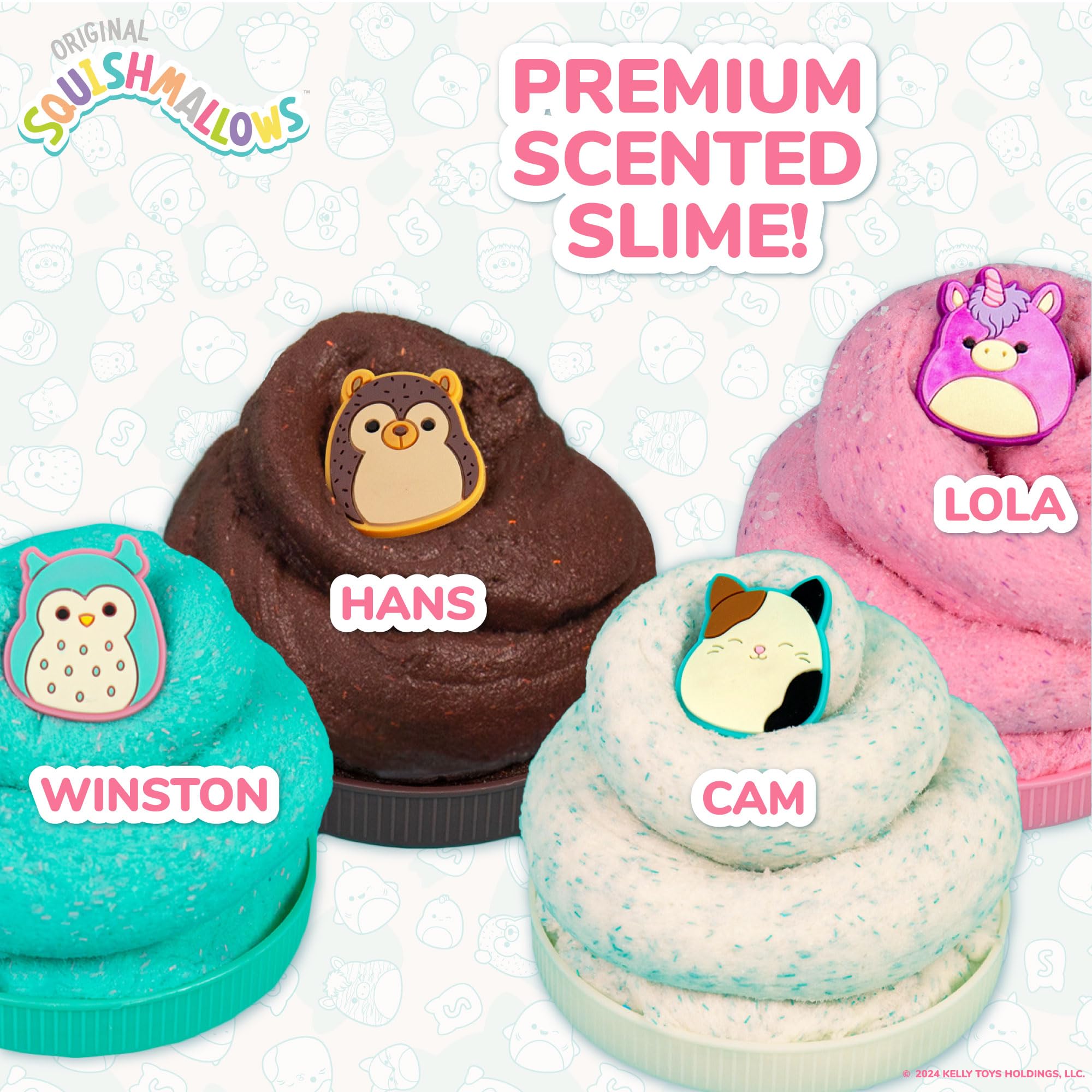Foto 3 | Slime Squishmallows Premium Perfumado, Paquete De 4 Unidades, 240 Ml, Con Complementos - Venta Internacional.