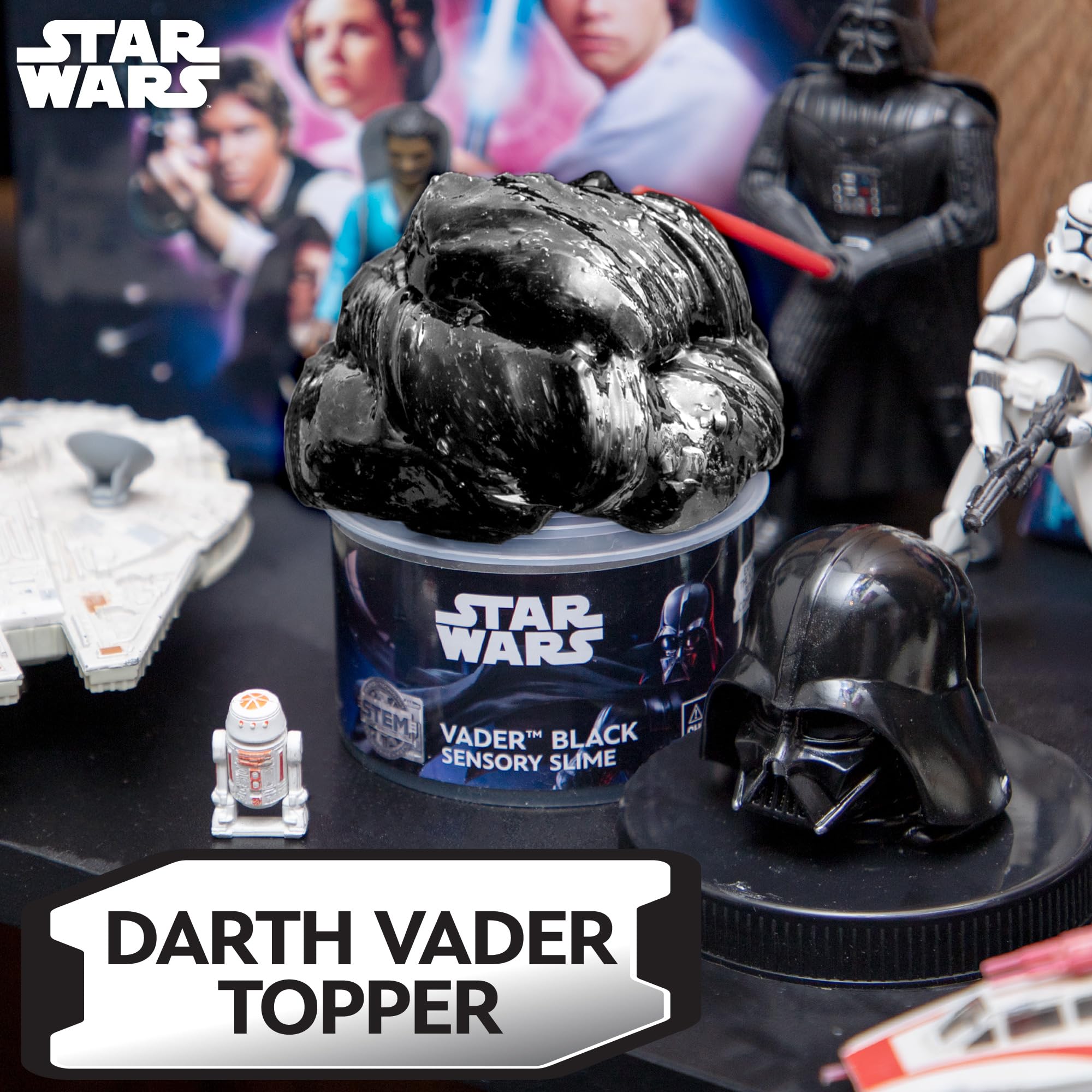 Foto 3 | Slime Star Wars Vader Black 240 Ml Prefabricado Con Purpurina 6y+ - Venta Internacional.