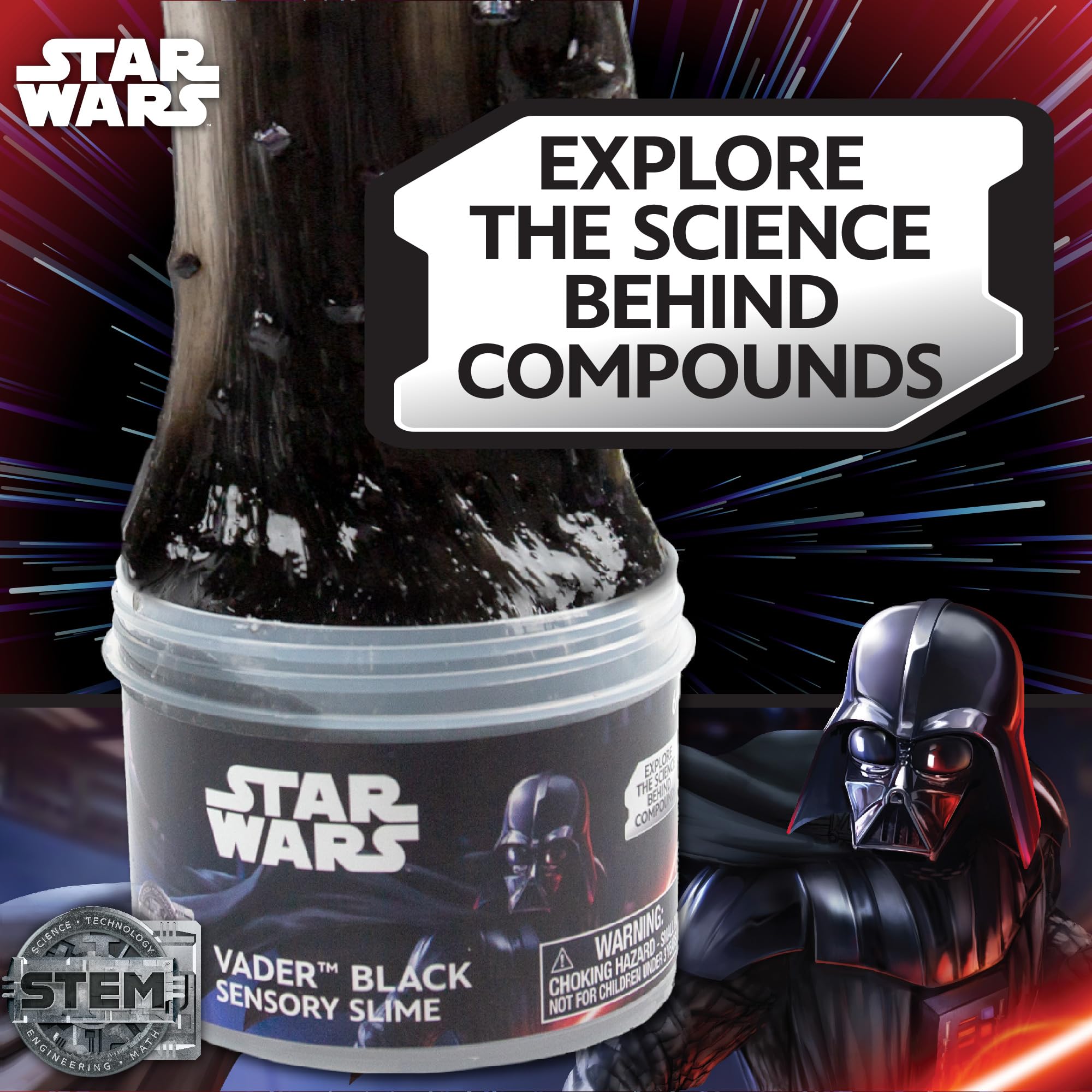 Foto 4 | Slime Star Wars Vader Black 240 Ml Prefabricado Con Purpurina 6y+ - Venta Internacional.