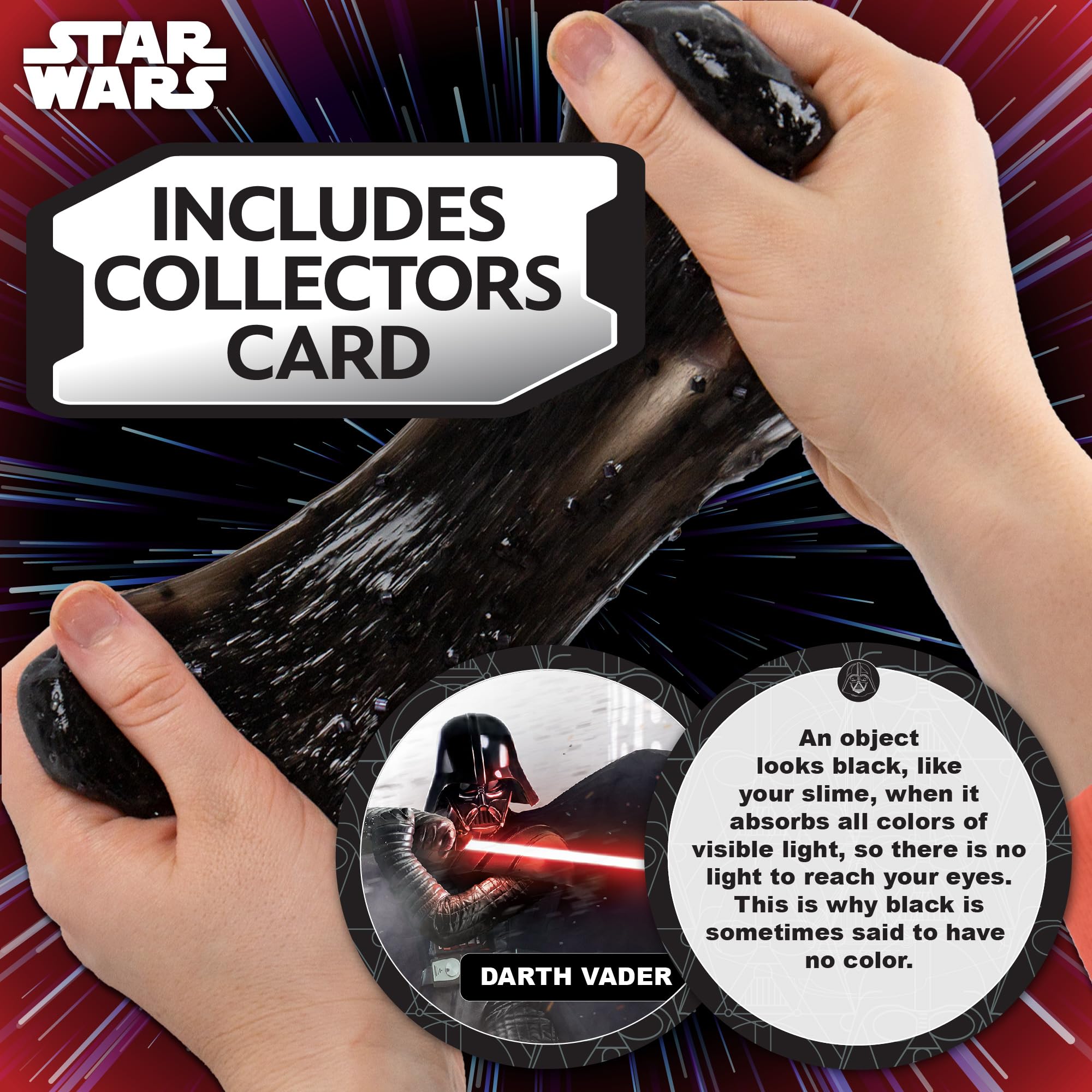 Foto 5 | Slime Star Wars Vader Black 240 Ml Prefabricado Con Purpurina 6y+ - Venta Internacional.
