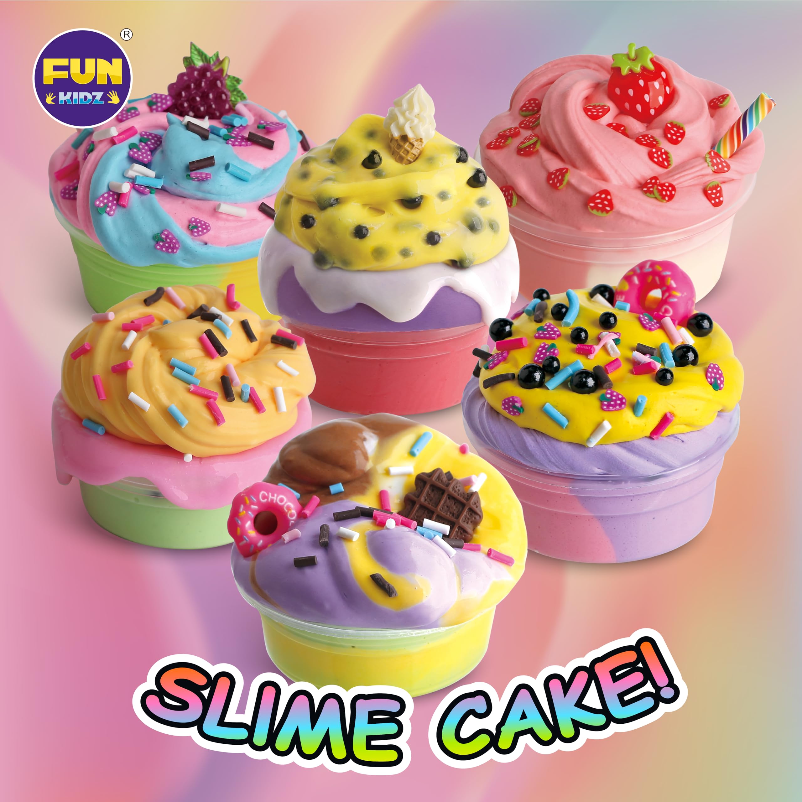 Foto 3 | Cubo Slime Kit Funkidz Milky Butter De 2 Litros Con 29 Complementos De 4 Libras - Venta Internacional.